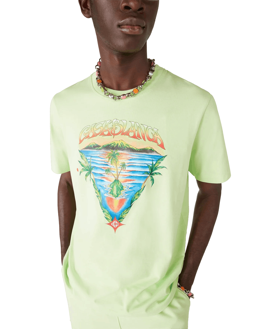 Casablanca Innocence Triangle Classic T-shirt Green Size US L / EU 52-54 / 3 - 5 Thumbnail