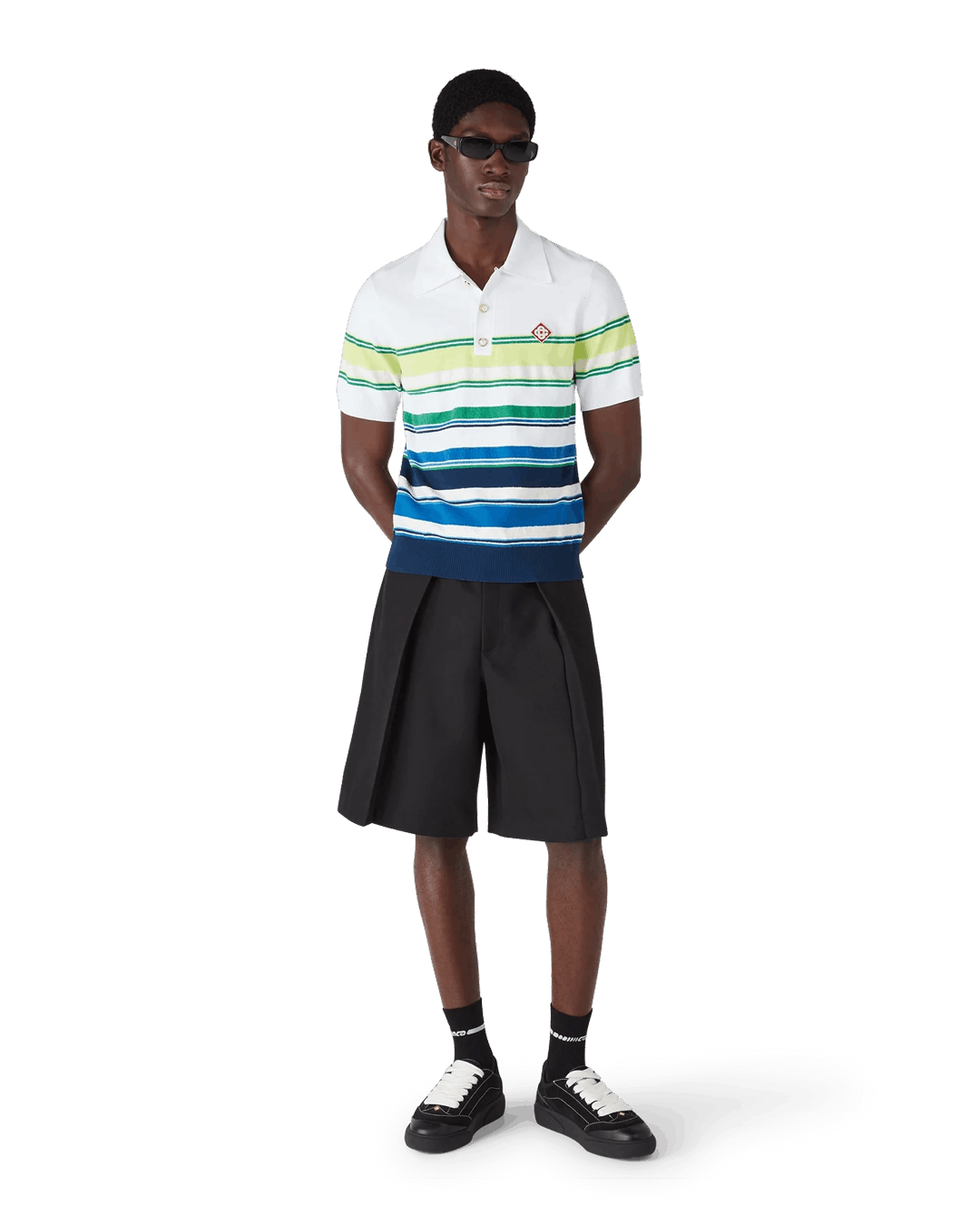 Casablanca Gradient Stripe Short Sleeve Polo Shirt Size US XL / EU 56 / 4 - 2 Thumbnail