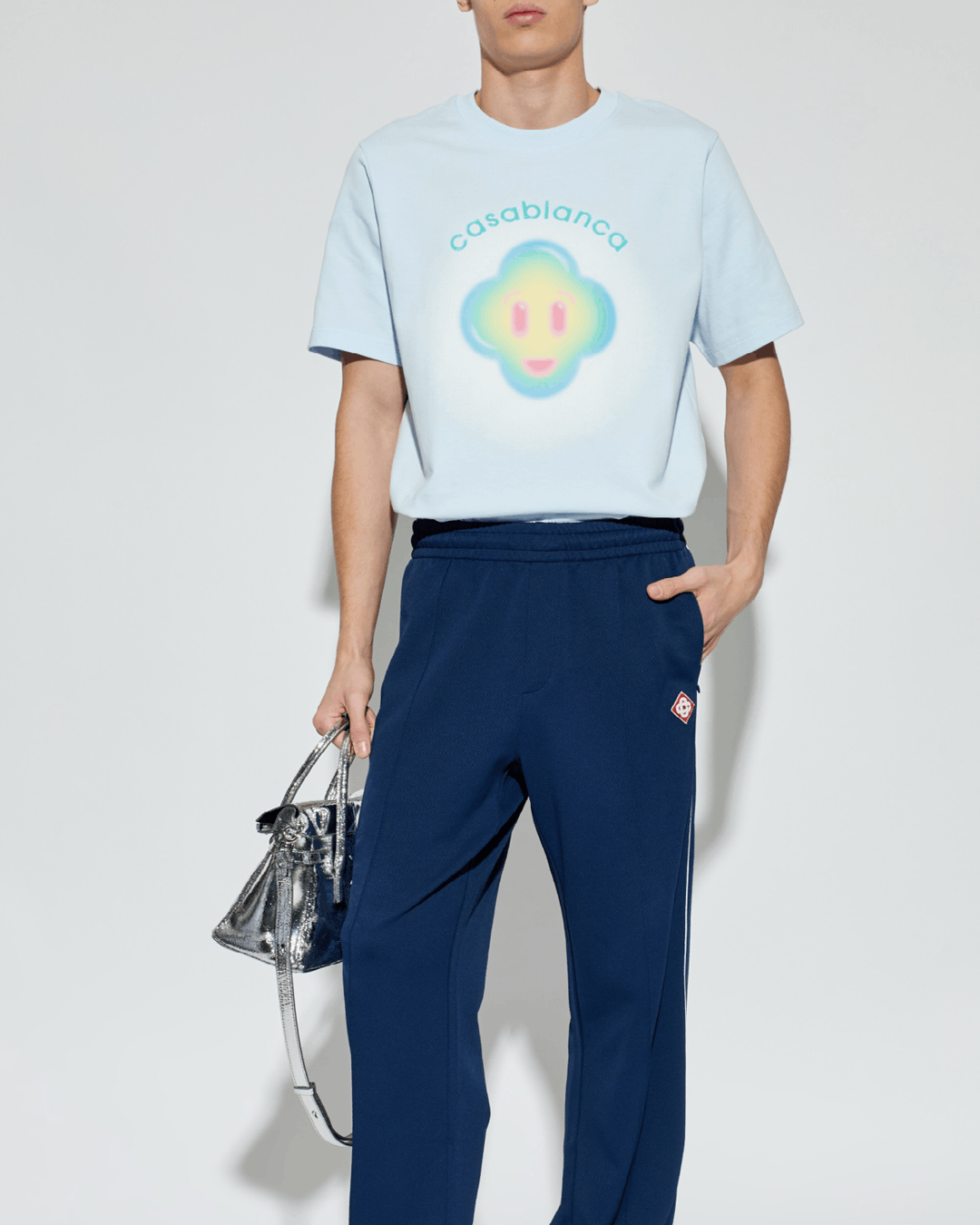 Casablanca Airbrush Smiley Classic T-shirt Light Blue Size US M / EU 48-50 / 2 - 2 Thumbnail