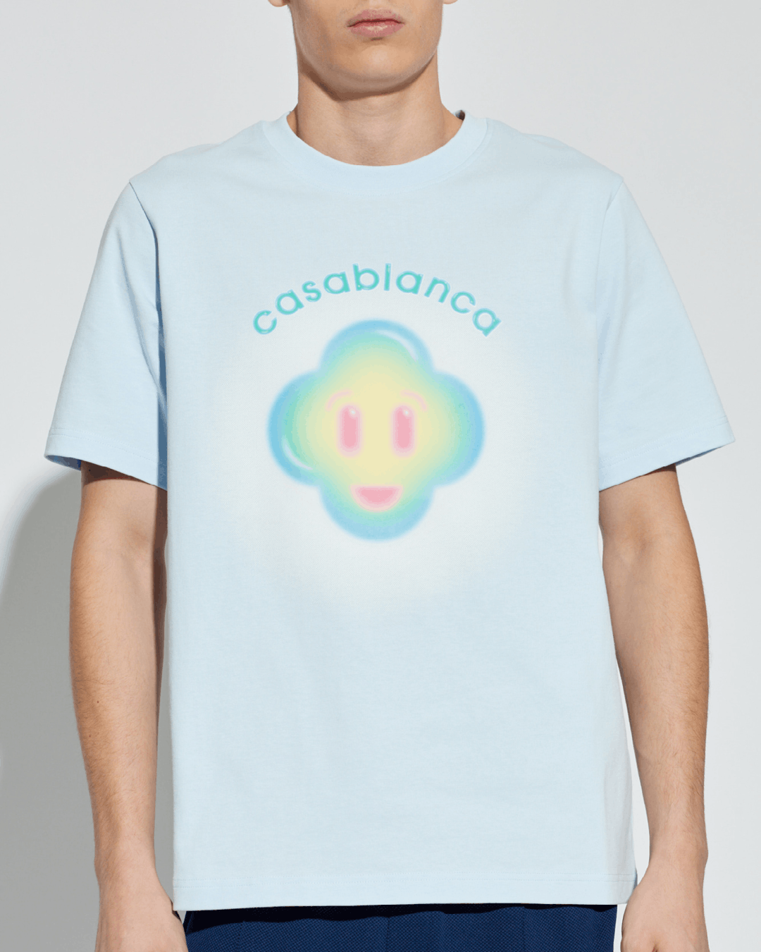 Casablanca Airbrush Smiley Classic T-shirt Light Blue Size US M / EU 48-50 / 2 - 3 Thumbnail