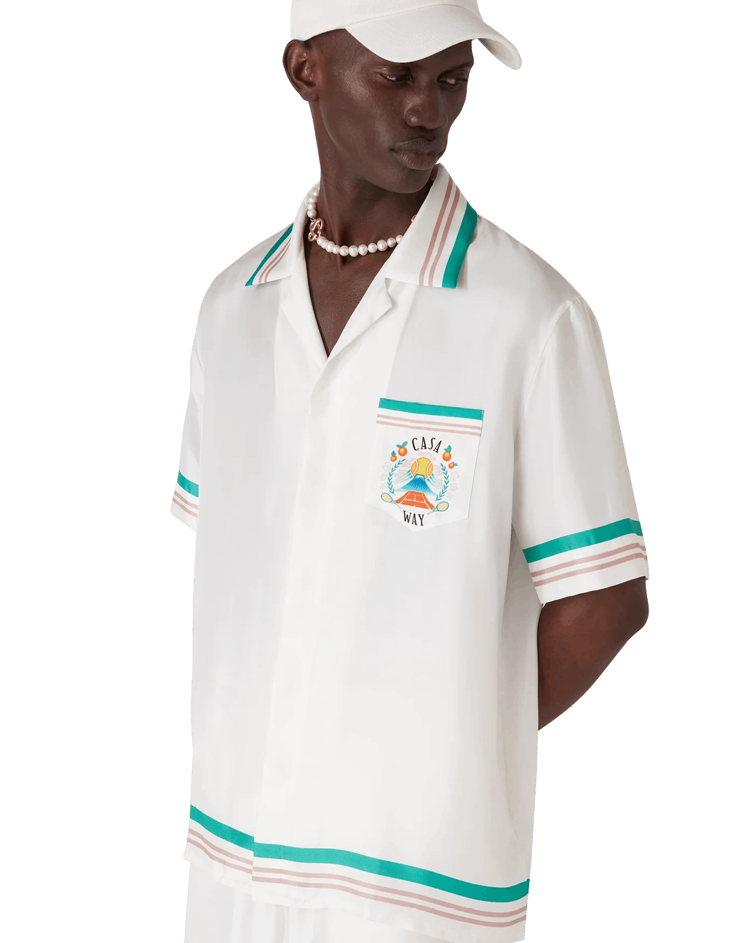 Casablanca Casa Way Short-Sleeve Silk Shirt White Size US L / EU 52-54 / 3 - 2 Thumbnail
