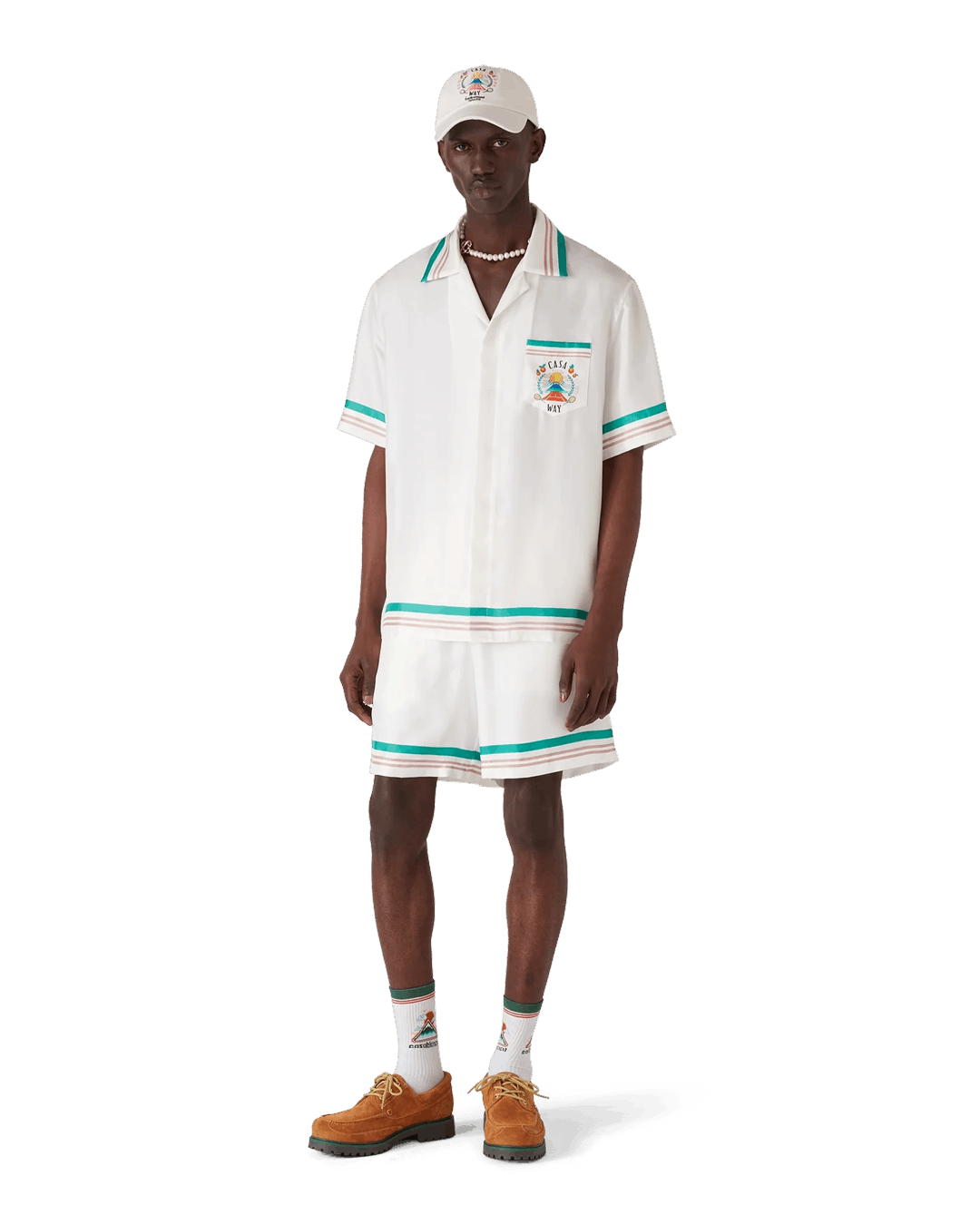 Casablanca Casa Way Short-Sleeve Silk Shirt White Size US L / EU 52-54 / 3 - 3 Thumbnail