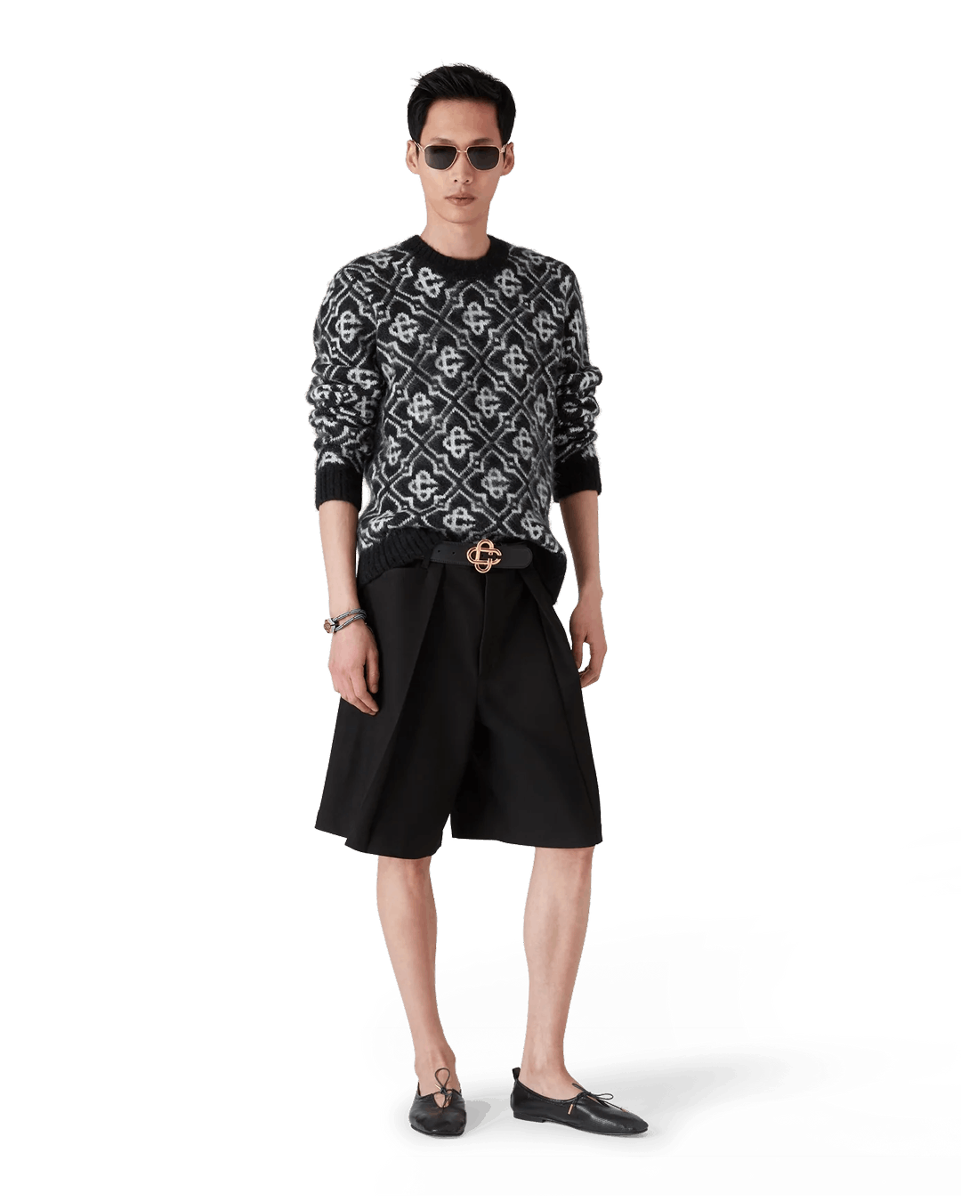 Casablanca Mohair Monogram Jumper Black Size US S / EU 44-46 / 1 - 2 Thumbnail