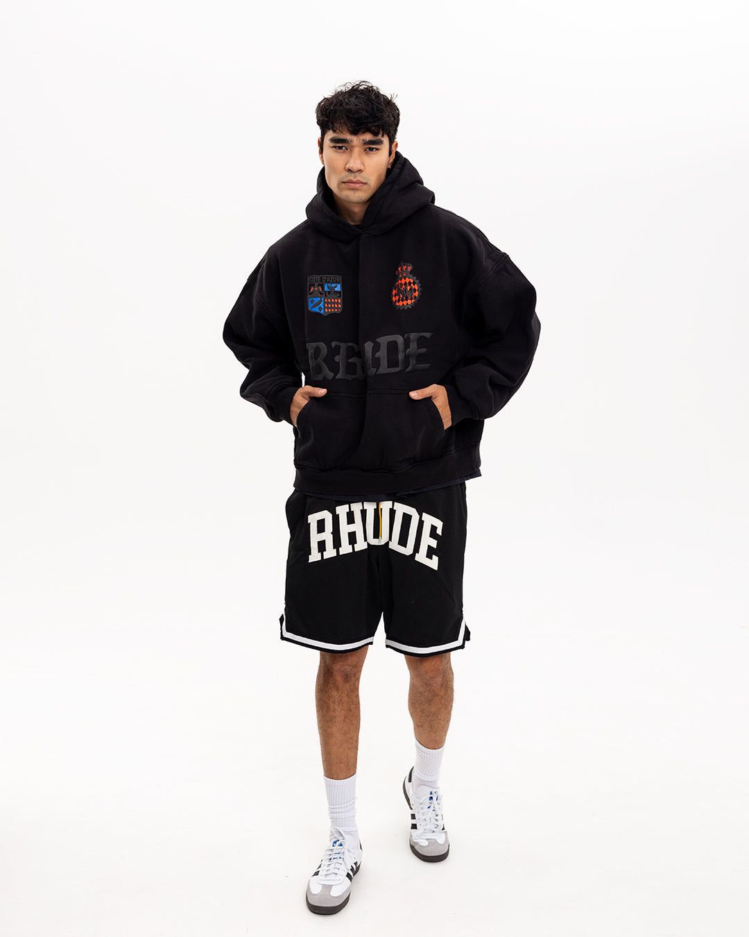 Rhude Cote D’Azur Crest Hoodie Black Size US M / EU 48-50 / 2 - 5 Thumbnail