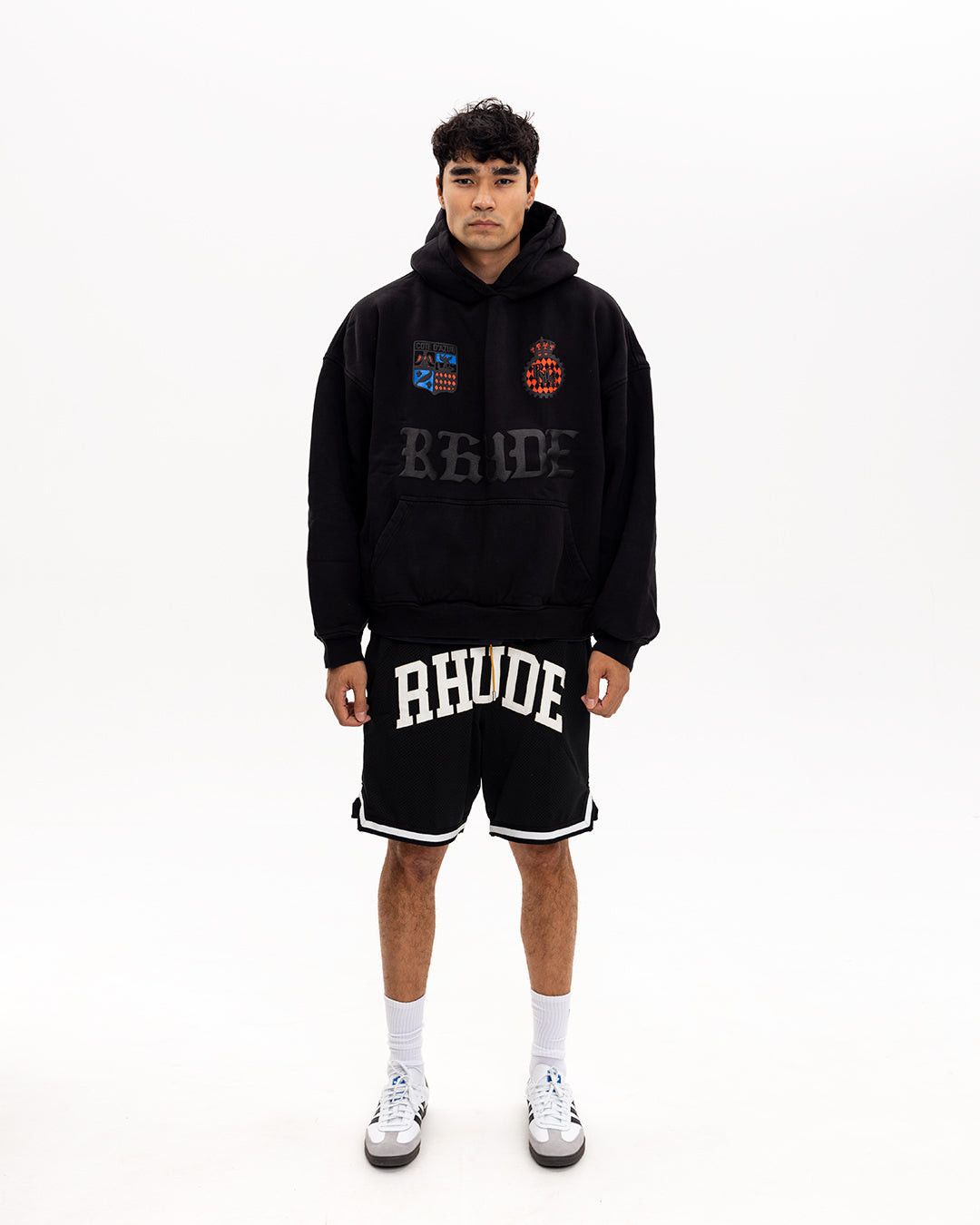 Rhude Cote D’Azur Crest Hoodie Black Size US M / EU 48-50 / 2 - 6 Thumbnail