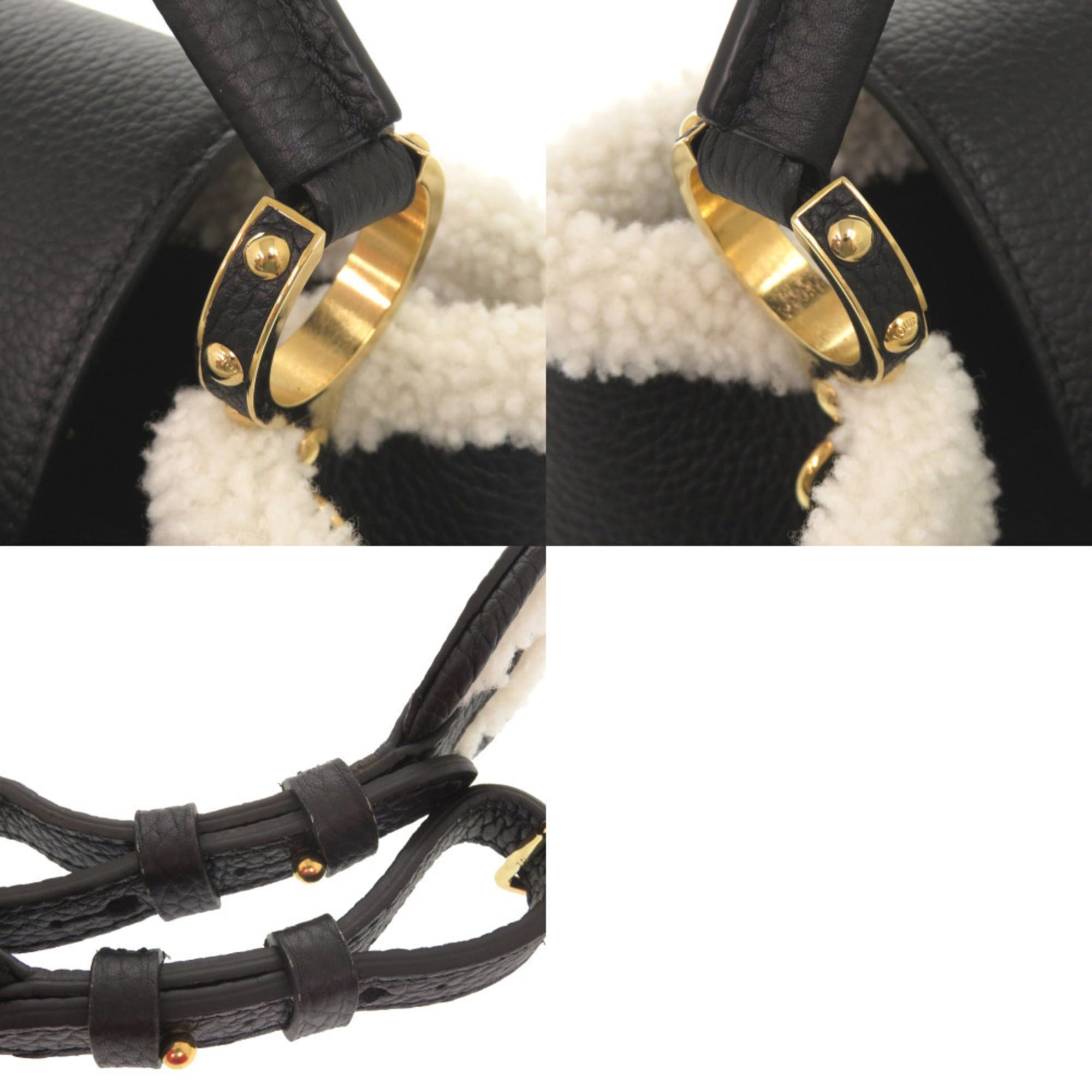 Louis Vuitton Like New Louis Vuitton Capucines MM M59073 IC Taurillon Leather Shearling Black Handbag LV 0237LOUIS VUITTON Size ONE SIZE - 10 Thumbnail