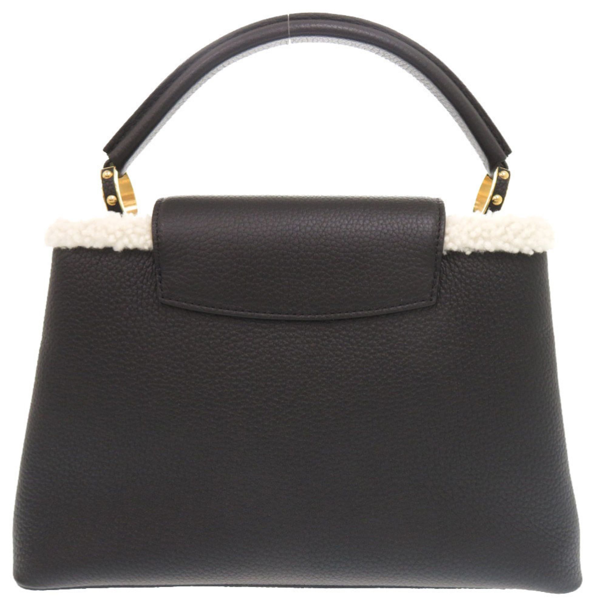 Louis Vuitton Like New Louis Vuitton Capucines MM M59073 IC Taurillon Leather Shearling Black Handbag LV 0237LOUIS VUITTON Size ONE SIZE - 3 Thumbnail