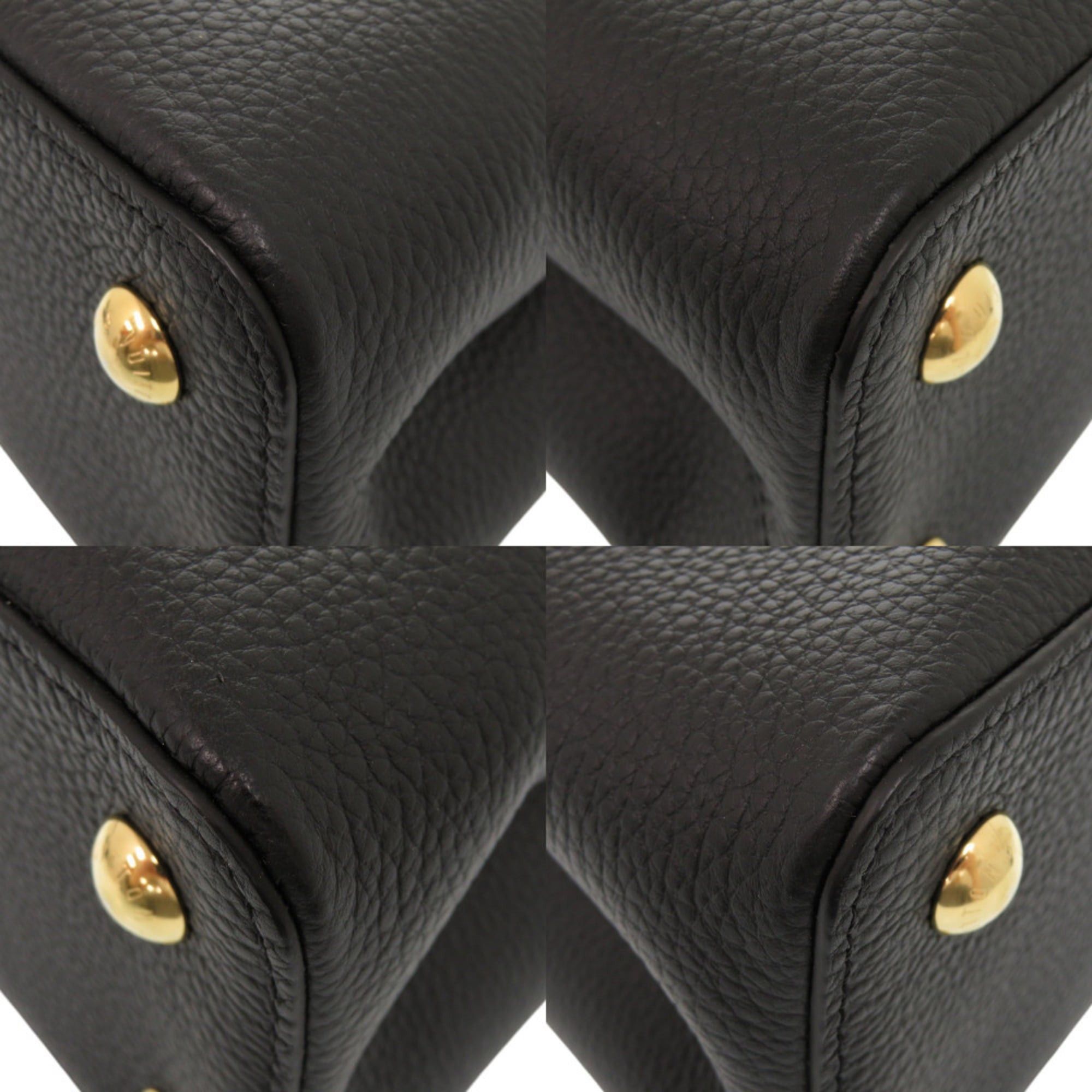 Louis Vuitton Like New Louis Vuitton Capucines MM M59073 IC Taurillon Leather Shearling Black Handbag LV 0237LOUIS VUITTON Size ONE SIZE - 5 Thumbnail