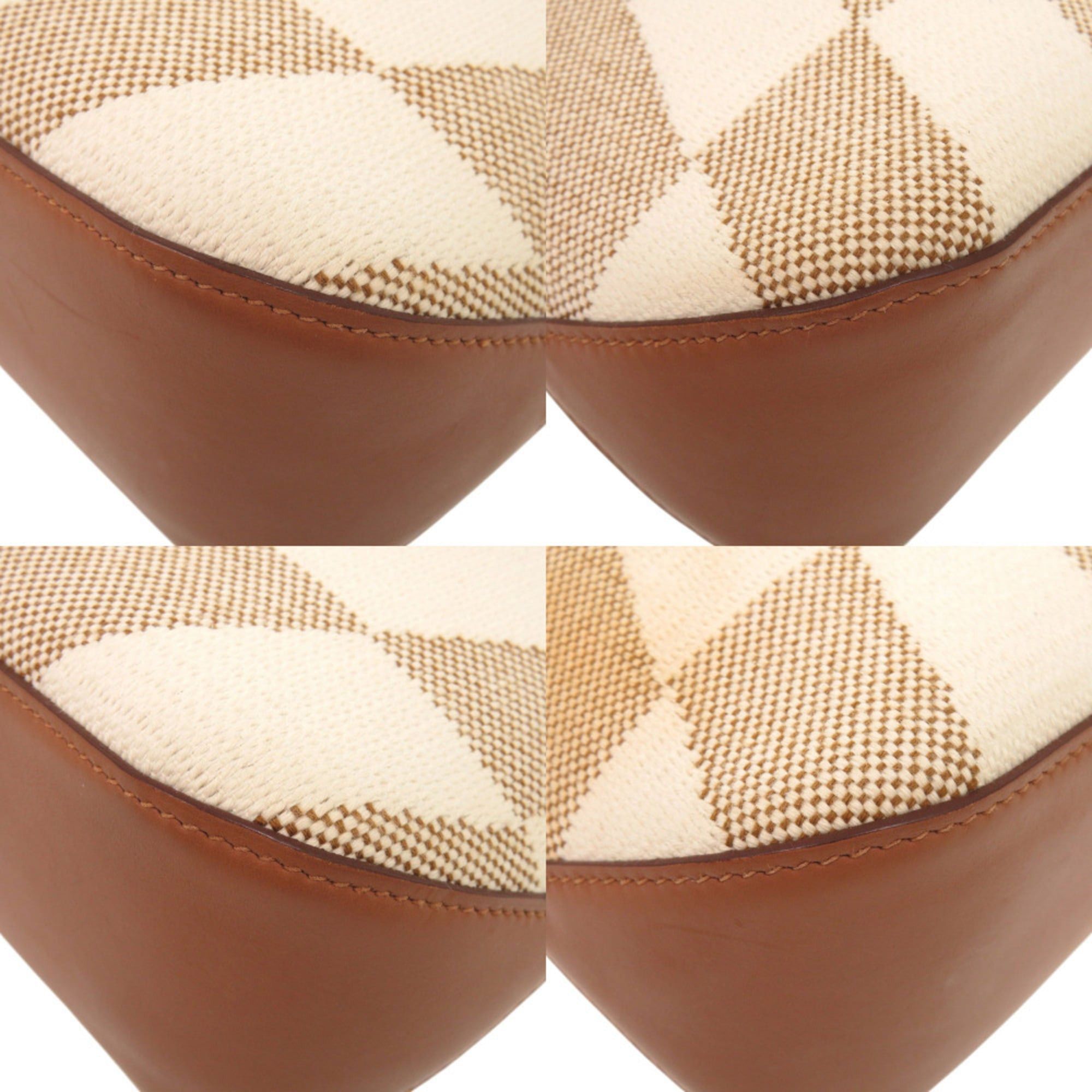 Hermes Excellent condition Hermes H Ambier PM Tote Bag/Shoulder Bag in Veau Swift Toile Leather, Gold, U stamp (2022 production) 1756HERMES Size ONE SIZE - 5 Thumbnail