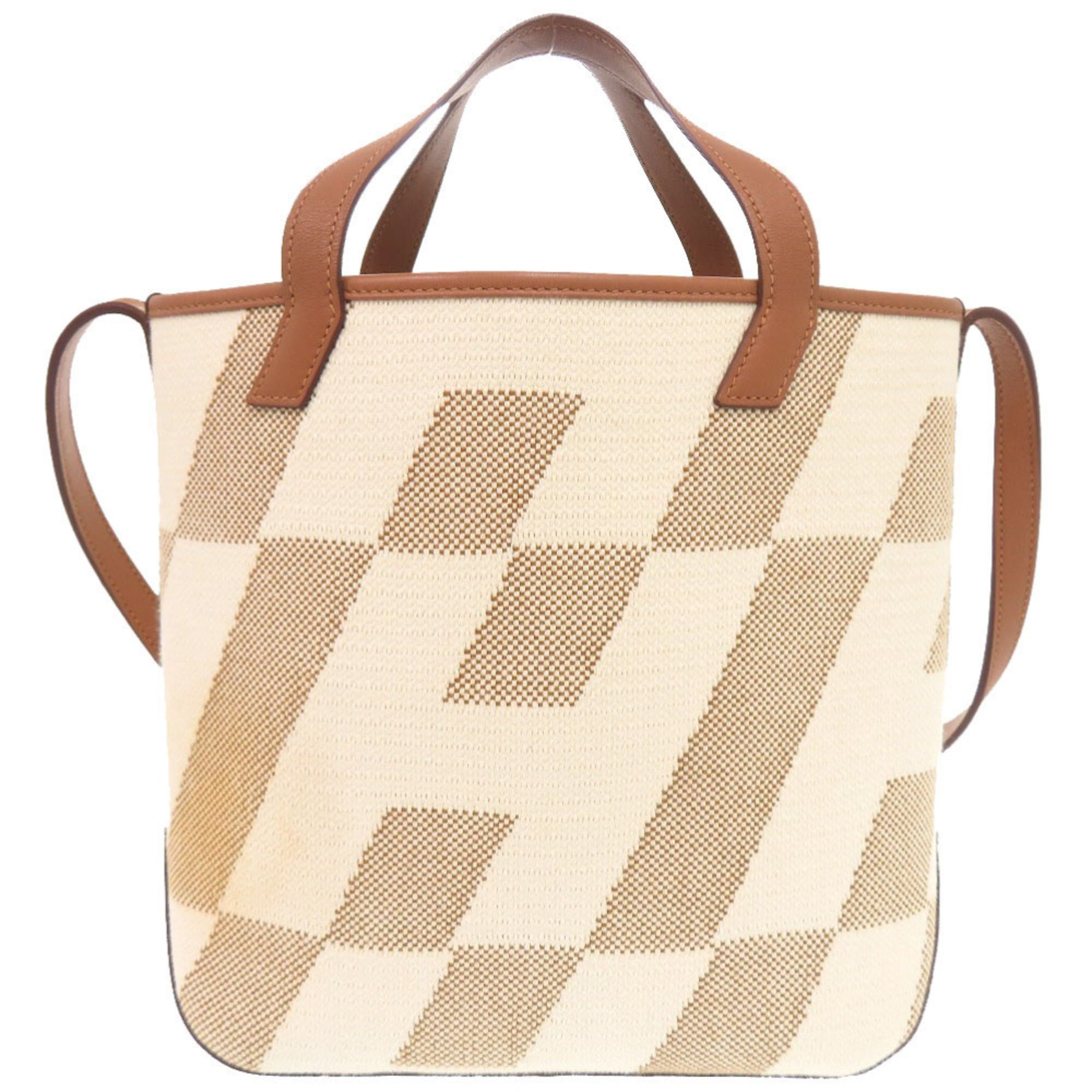 Hermes Excellent condition Hermes H Ambier PM Tote Bag/Shoulder Bag in Veau Swift Toile Leather, Gold, U stamp (2022 production) 1756HERMES Size ONE SIZE - 3 Thumbnail