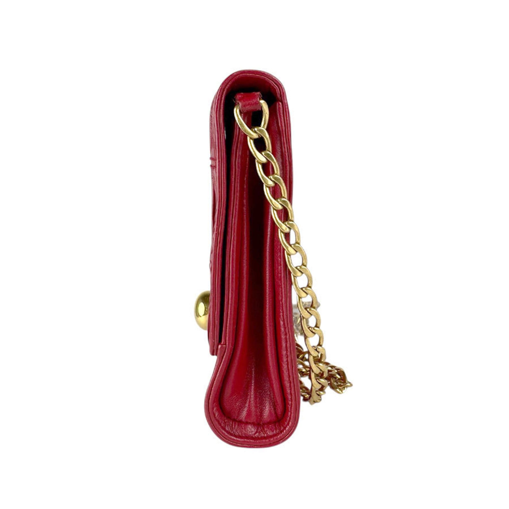 Prada Prada Shoulder Bag Leather Red Women's z9094 Size ONE SIZE - 2 Thumbnail