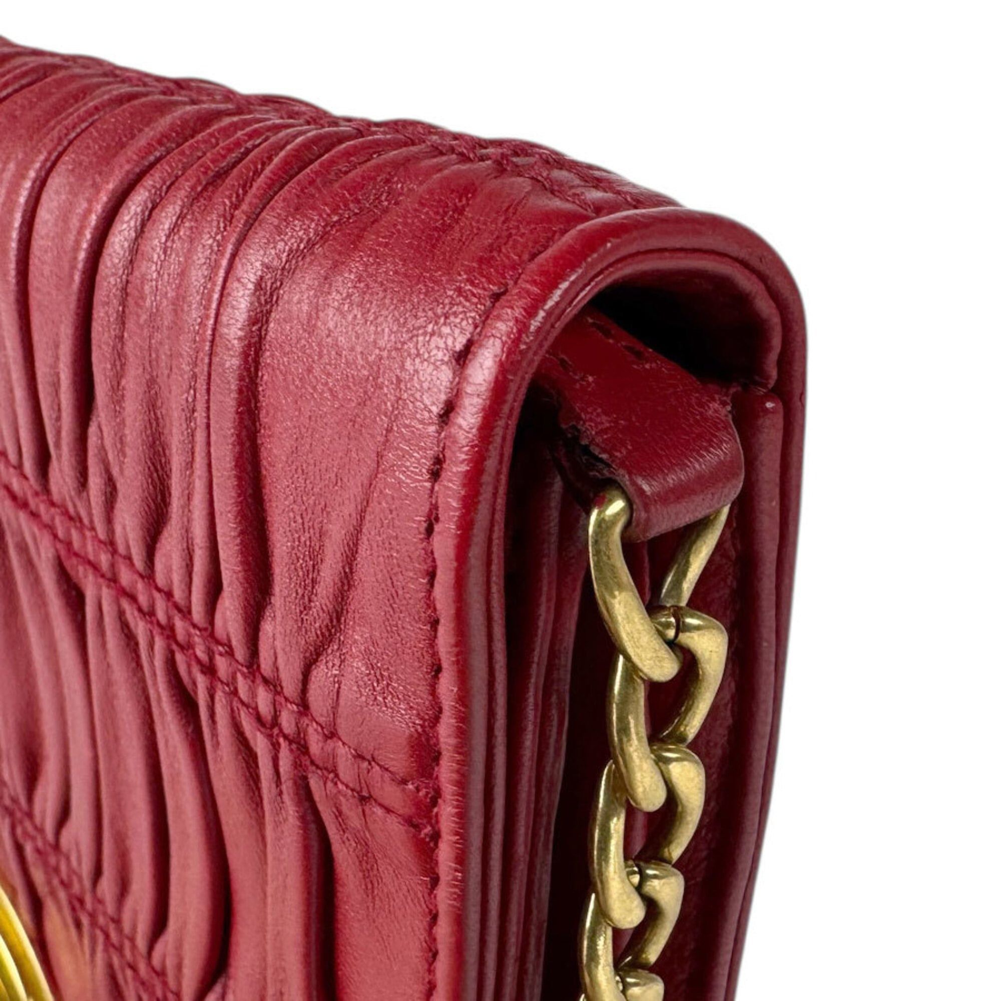 Prada Prada Shoulder Bag Leather Red Women's z9094 Size ONE SIZE - 7 Thumbnail