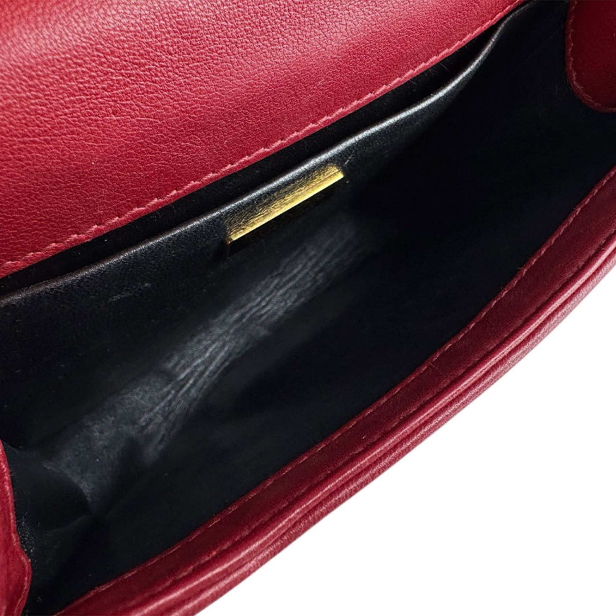 Prada Prada Shoulder Bag Leather Red Women's z9094 Size ONE SIZE - 5 Thumbnail