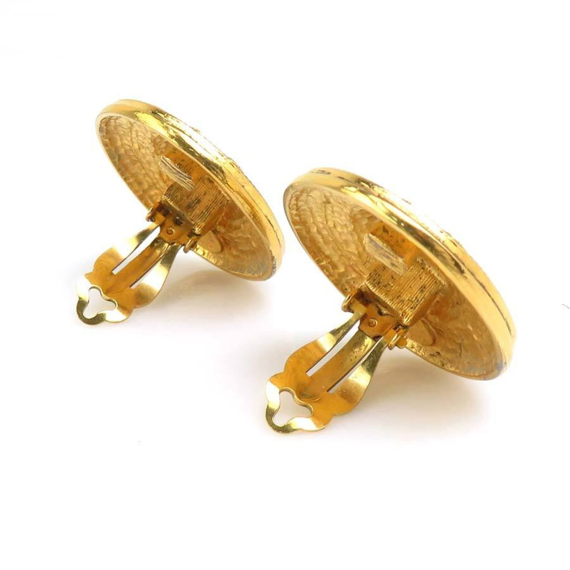 Chanel Chanel earrings, metal, gold, women's, 56666a Size ONE SIZE - 3 Thumbnail