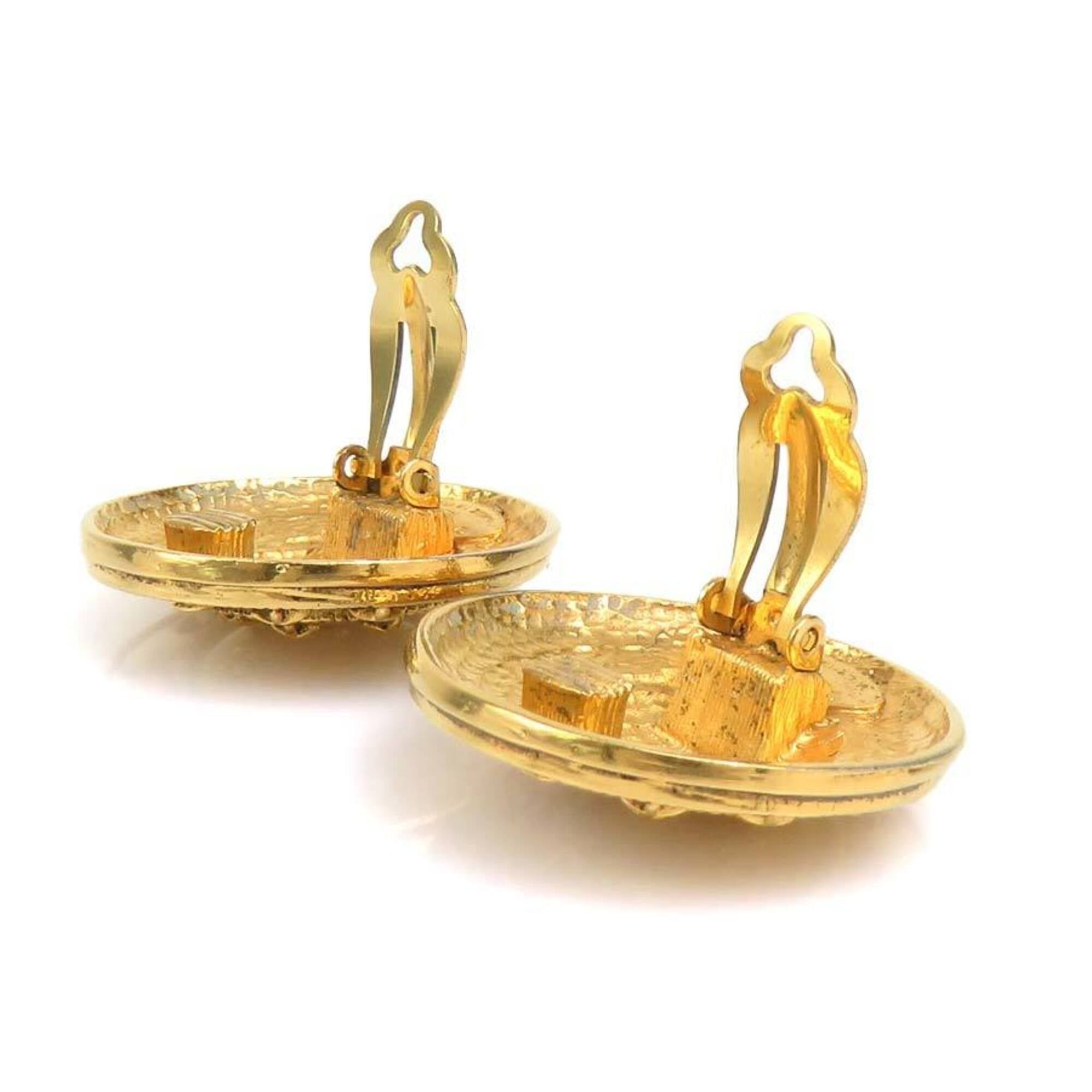 Chanel Chanel earrings, metal, gold, women's, 56666a Size ONE SIZE - 9 Thumbnail