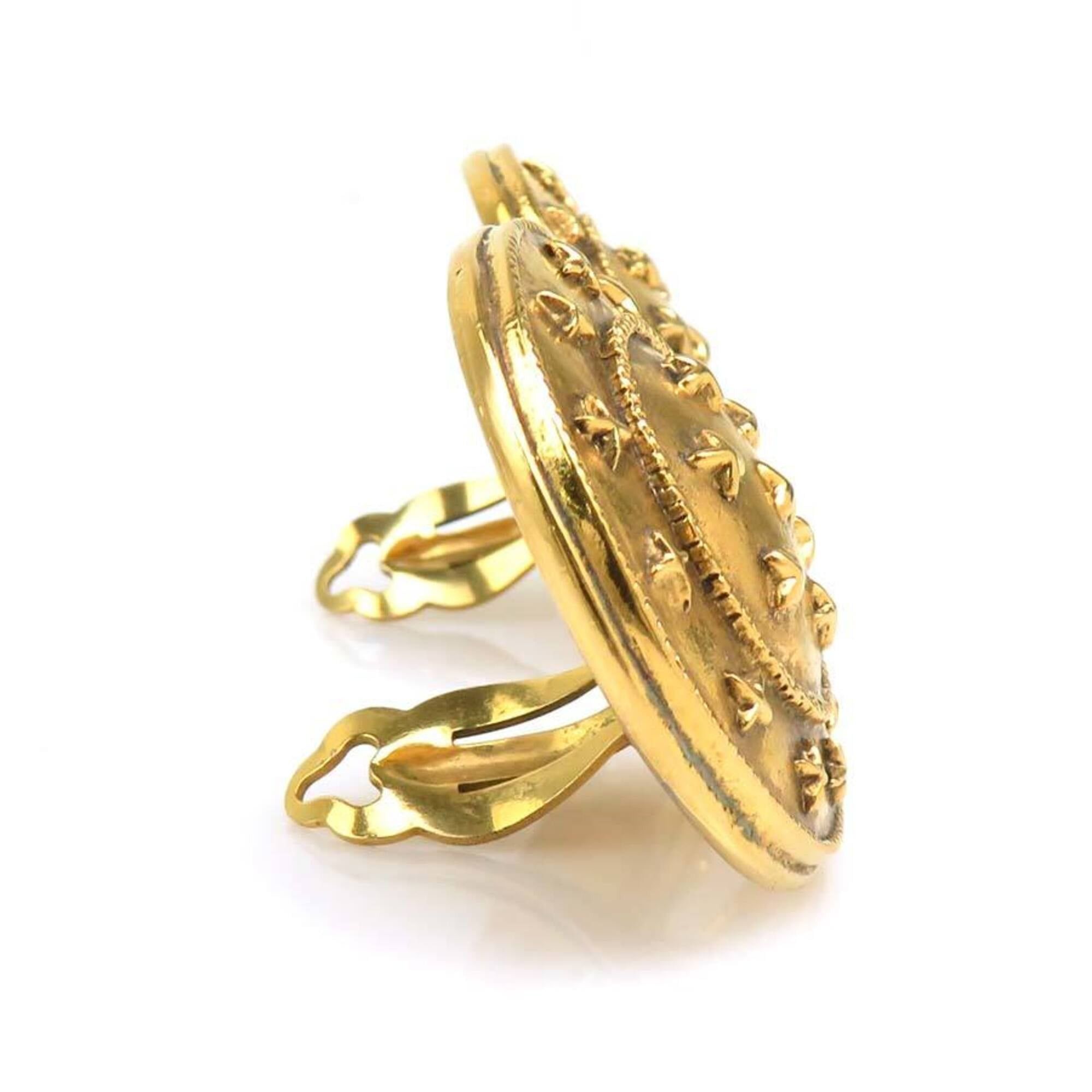 Chanel Chanel earrings, metal, gold, women's, 56666a Size ONE SIZE - 2 Thumbnail