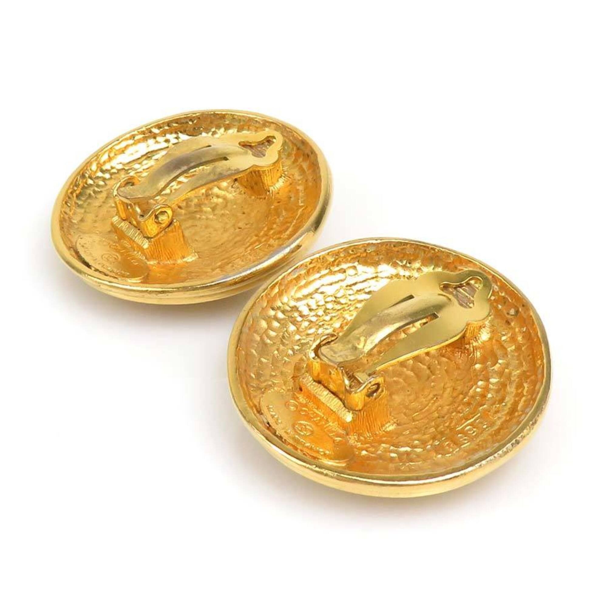 Chanel Chanel earrings, metal, gold, women's, 56666a Size ONE SIZE - 7 Thumbnail