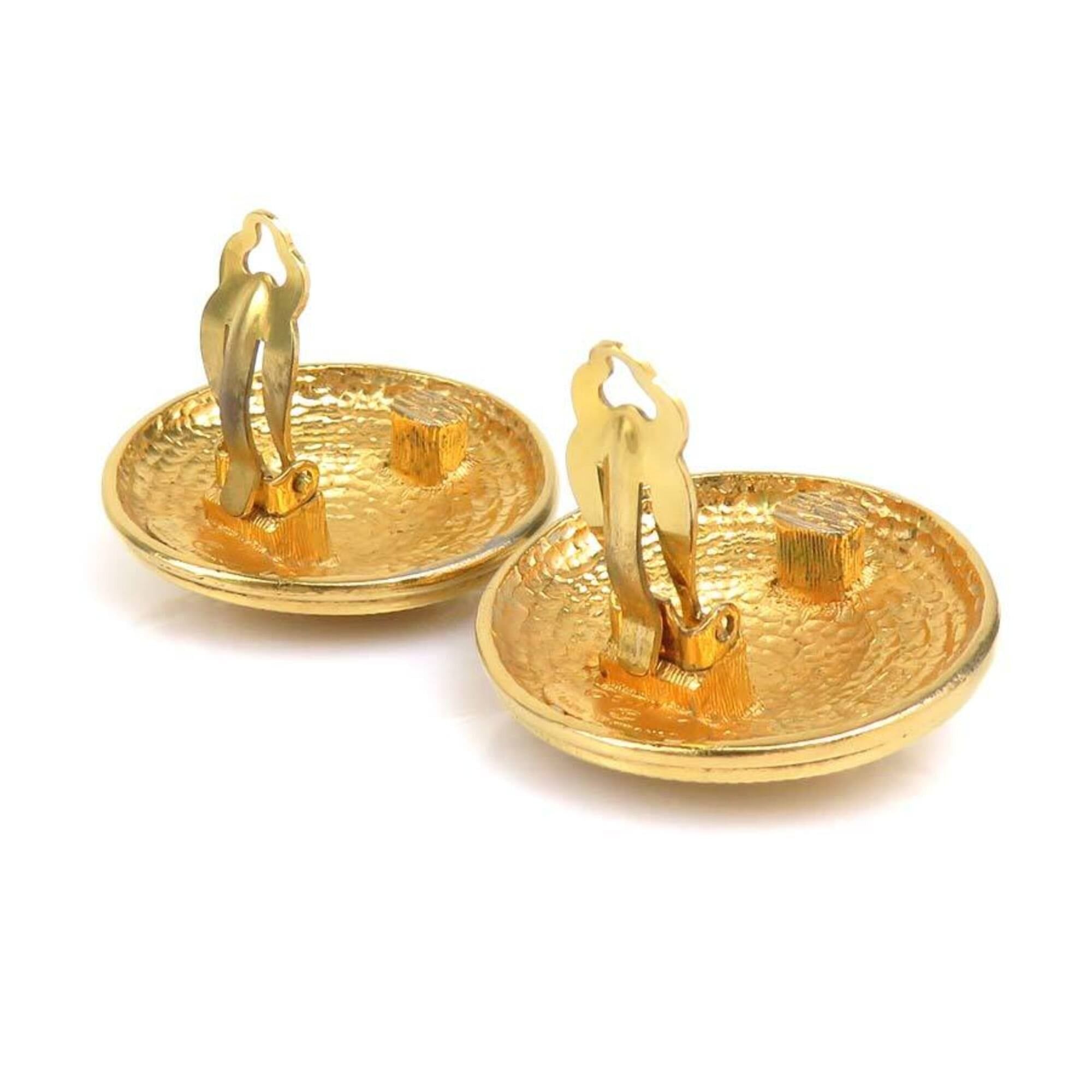 Chanel Chanel earrings, metal, gold, women's, 56666a Size ONE SIZE - 8 Thumbnail