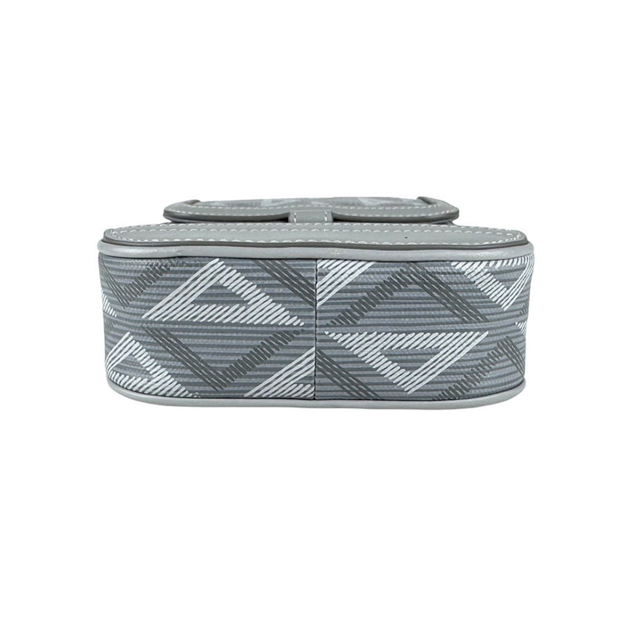 Dior Christian Dior CD Diamond Hit The Road Vertical Shoulder Bag/Handbag/Pouch, Leather, Gray, Men's (z9102) Size ONE SIZE - 4 Thumbnail