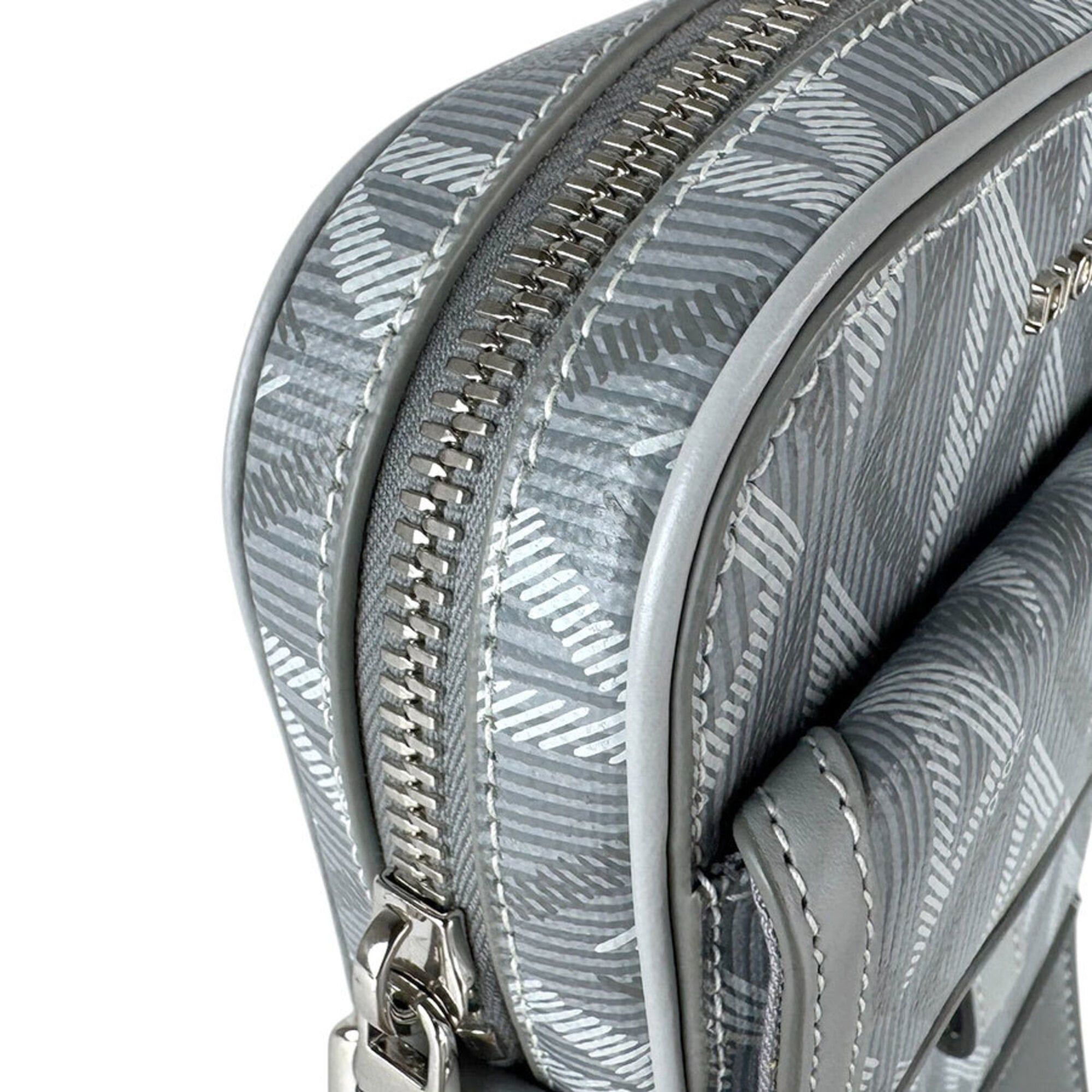 Dior Christian Dior CD Diamond Hit The Road Vertical Shoulder Bag/Handbag/Pouch, Leather, Gray, Men's (z9102) Size ONE SIZE - 6 Thumbnail