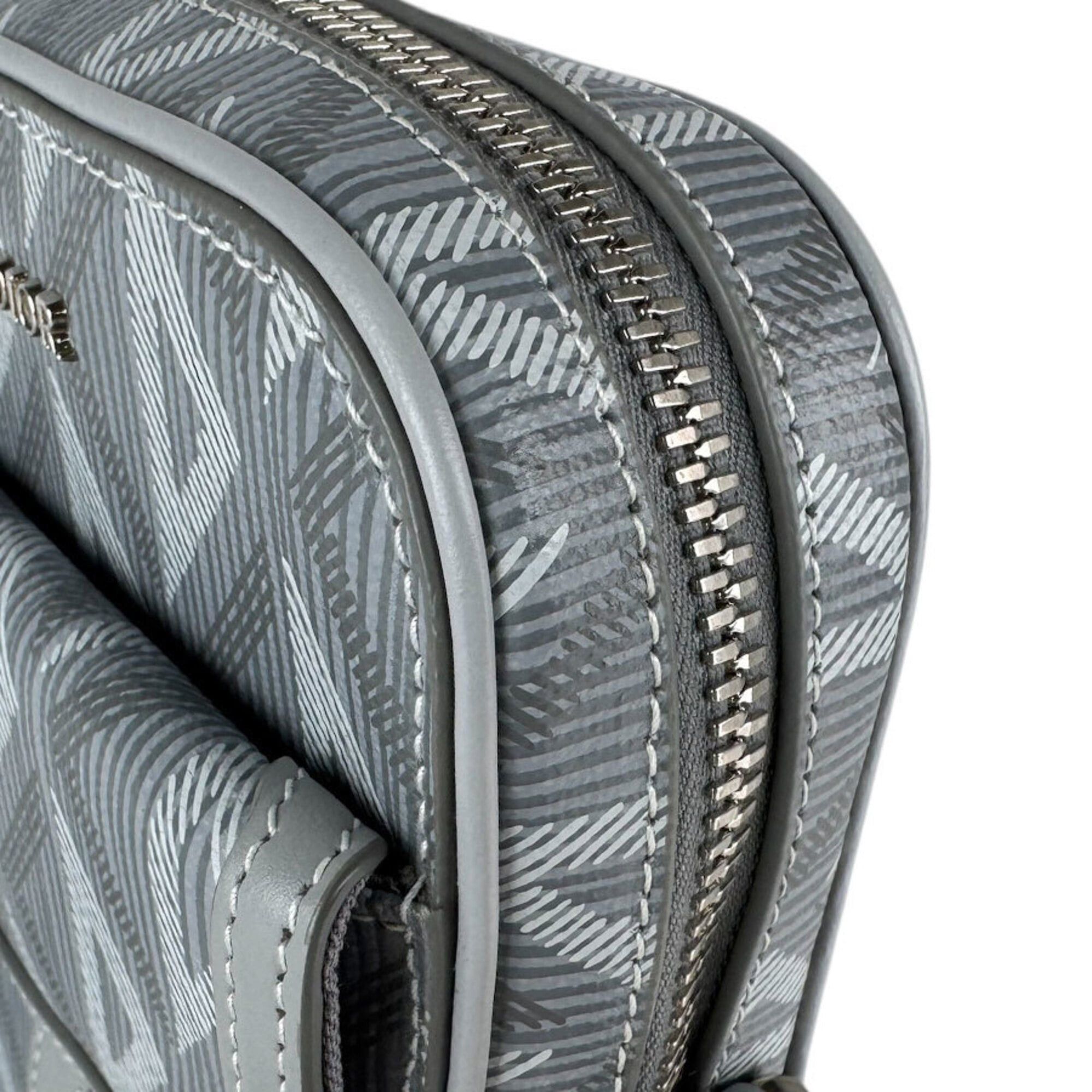 Dior Christian Dior CD Diamond Hit The Road Vertical Shoulder Bag/Handbag/Pouch, Leather, Gray, Men's (z9102) Size ONE SIZE - 7 Thumbnail