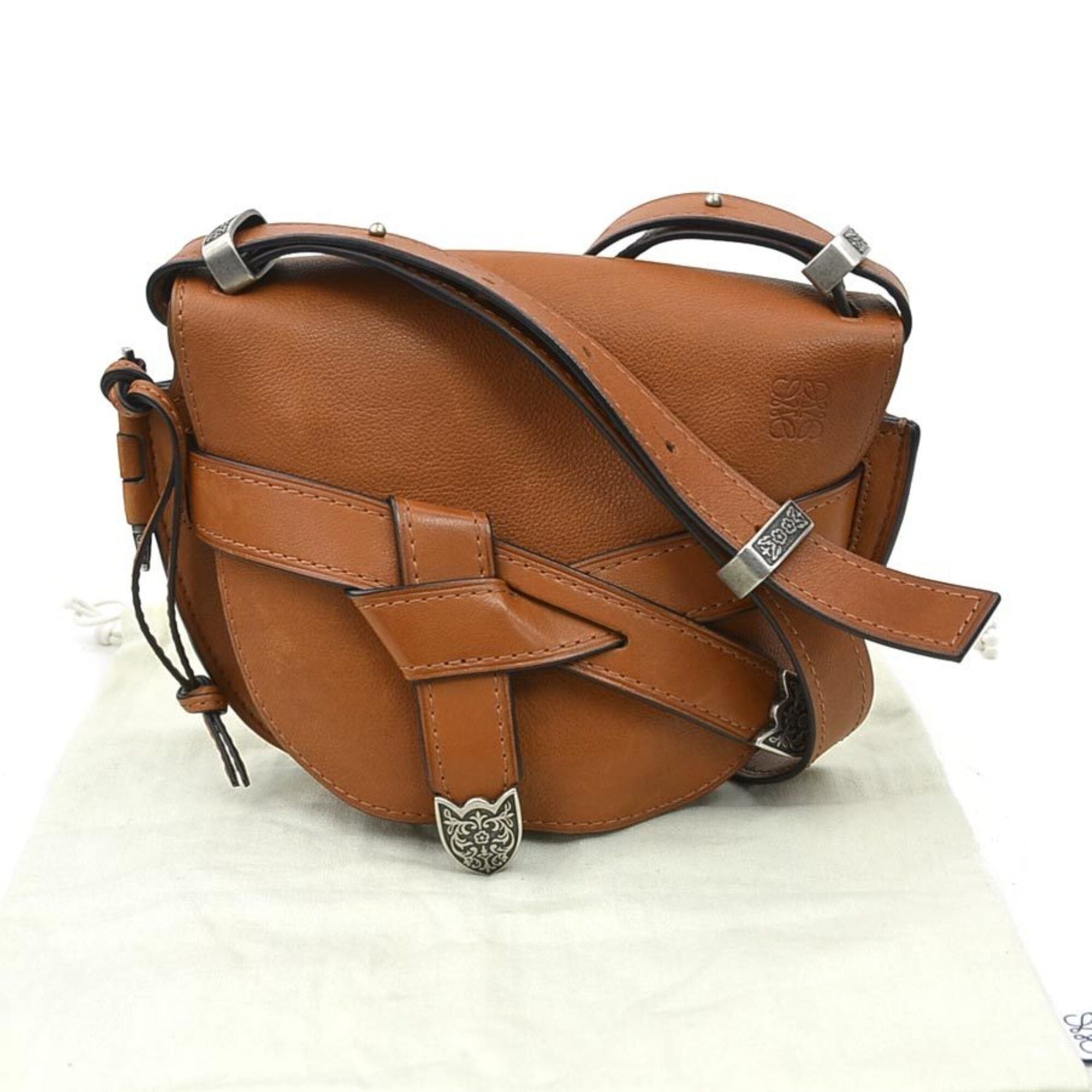 Loewe Loewe Shoulder Bag Gate Western Small Leather Brown Women's 90246i Size ONE SIZE - 17 Thumbnail