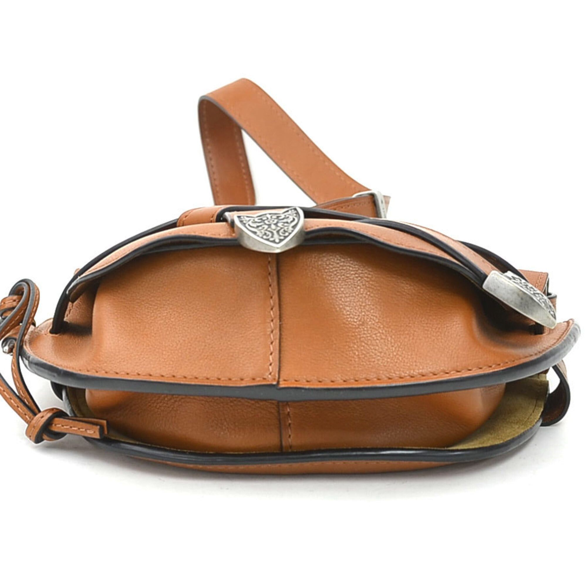 Loewe Loewe Shoulder Bag Gate Western Small Leather Brown Women's 90246i Size ONE SIZE - 4 Thumbnail