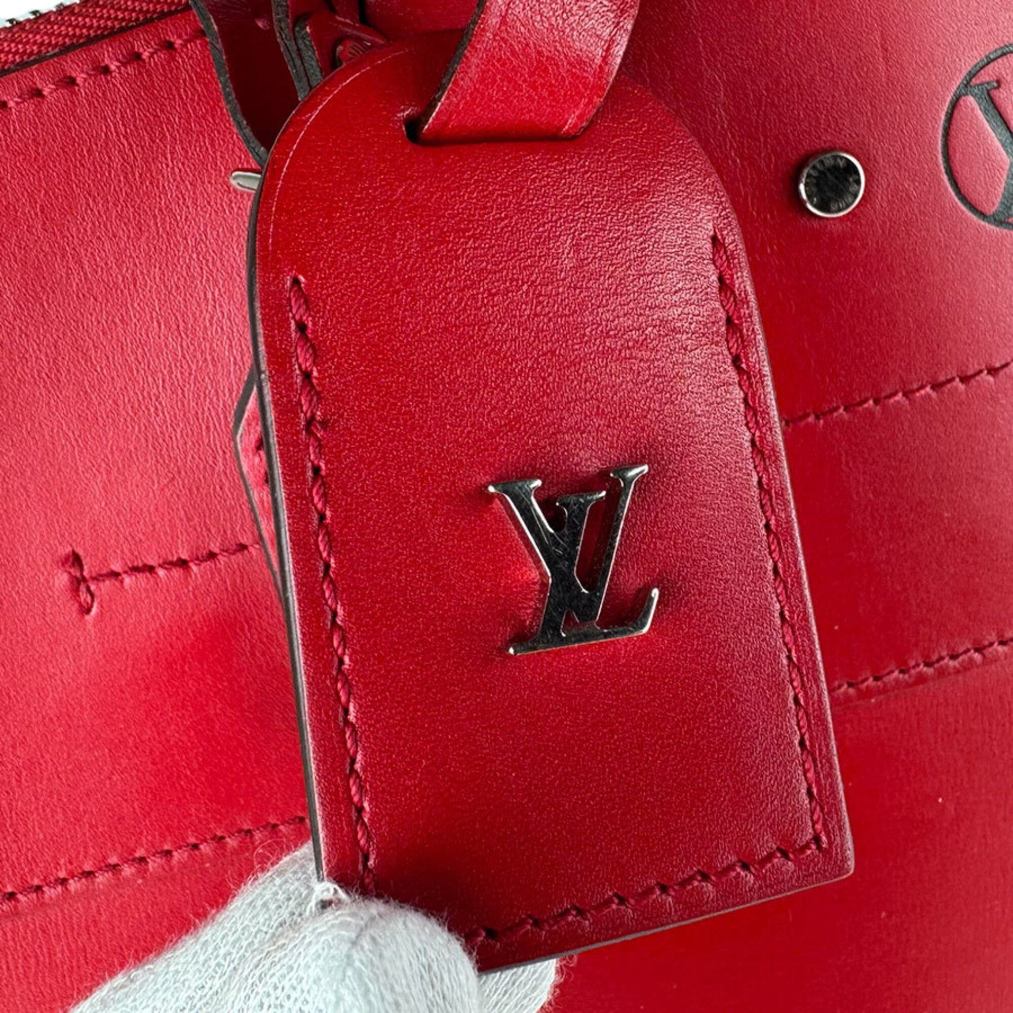 Louis Vuitton Louis Vuitton City Steamer MM Leather Handbag/Shoulder Bag, Red/Silver, Women's, M51027 z9099 Size ONE SIZE - 12 Thumbnail
