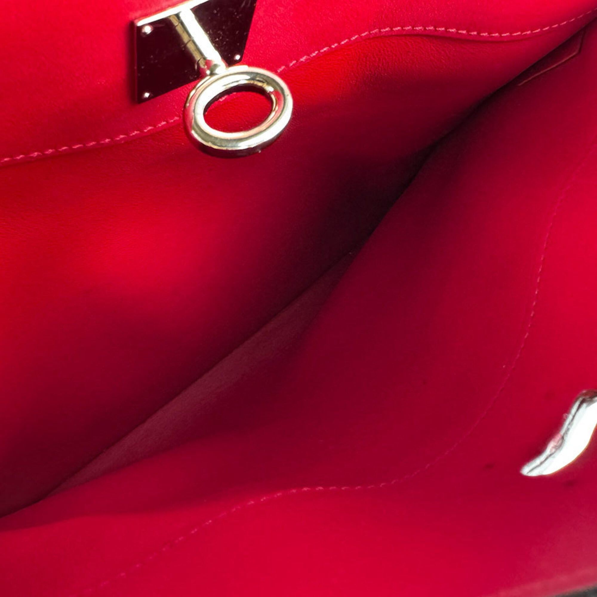 Louis Vuitton Louis Vuitton City Steamer MM Leather Handbag/Shoulder Bag, Red/Silver, Women's, M51027 z9099 Size ONE SIZE - 13 Thumbnail
