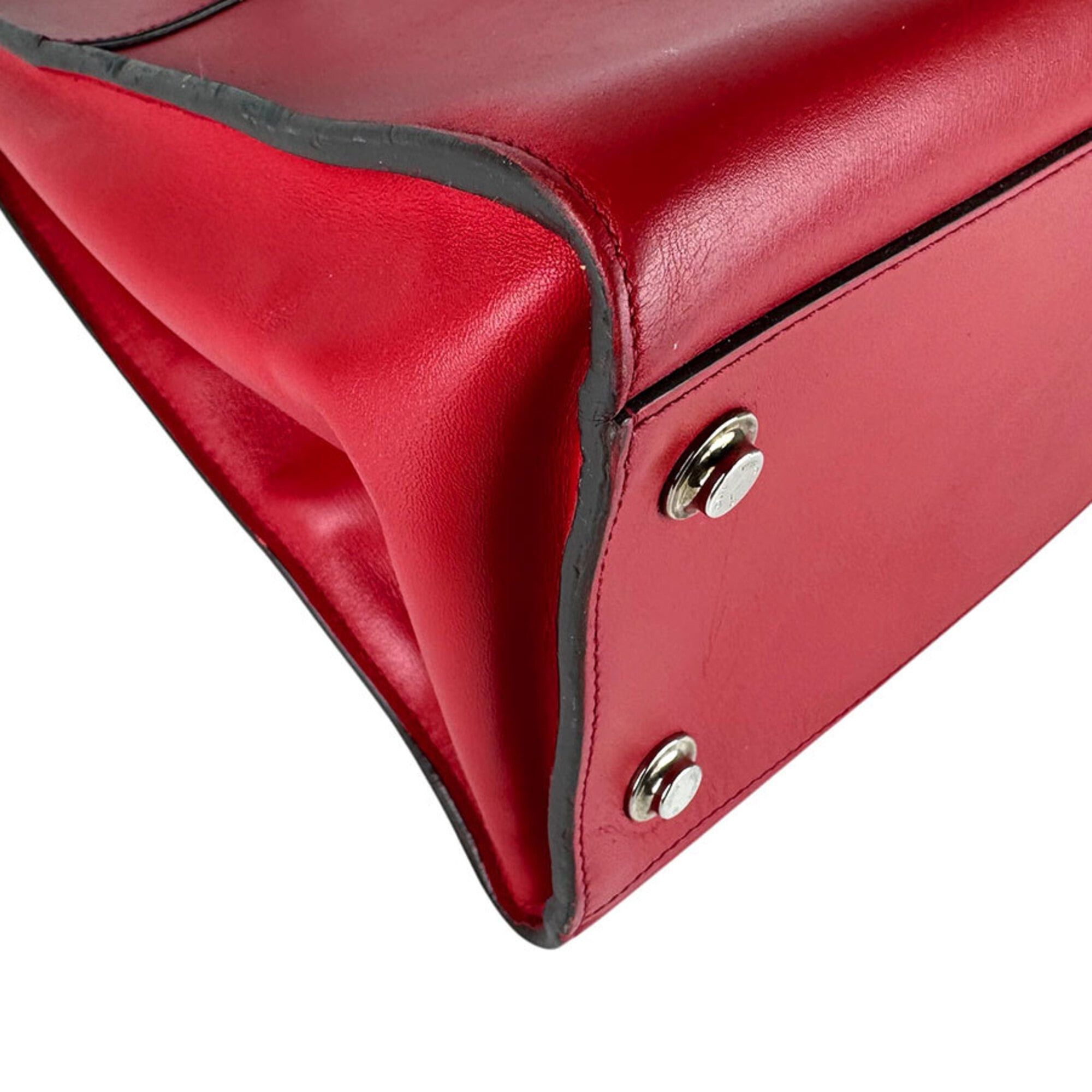 Louis Vuitton Louis Vuitton City Steamer MM Leather Handbag/Shoulder Bag, Red/Silver, Women's, M51027 z9099 Size ONE SIZE - 8 Thumbnail