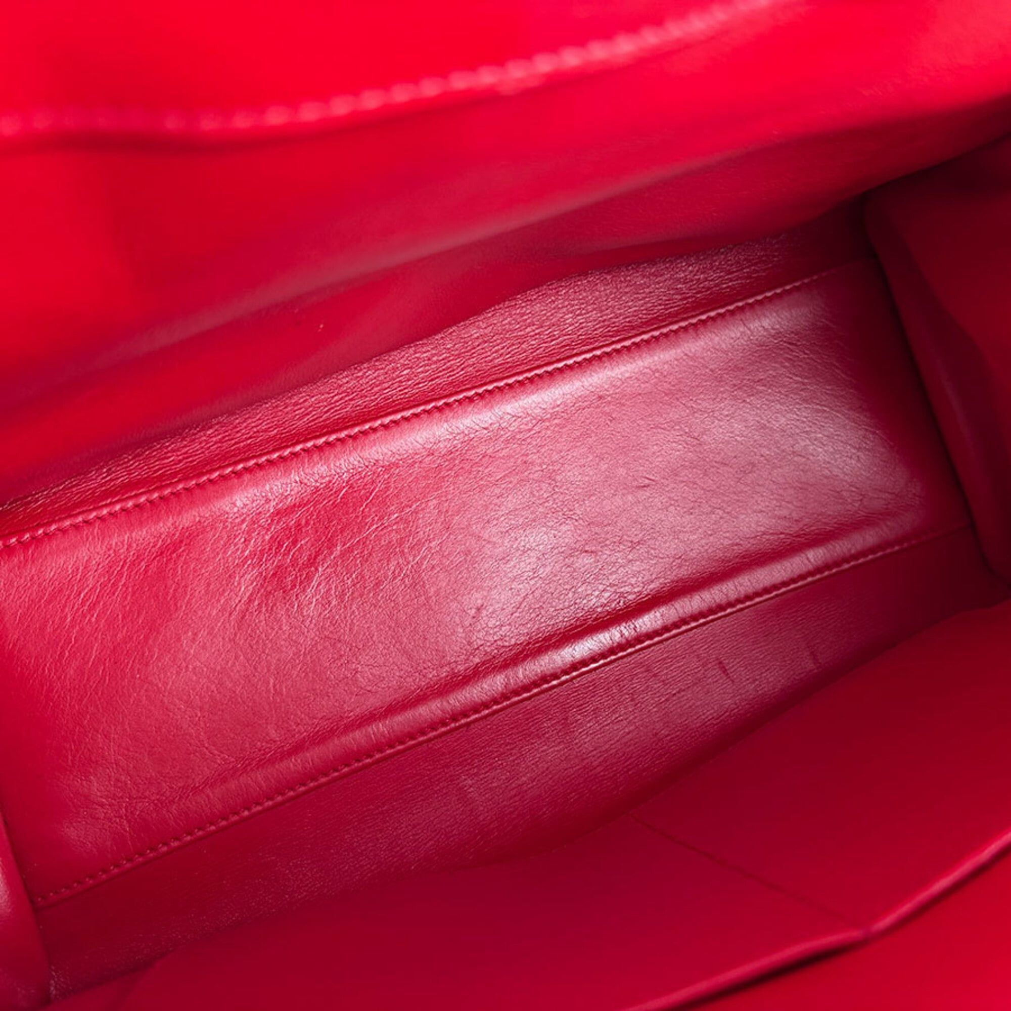 Louis Vuitton Louis Vuitton City Steamer MM Leather Handbag/Shoulder Bag, Red/Silver, Women's, M51027 z9099 Size ONE SIZE - 5 Thumbnail