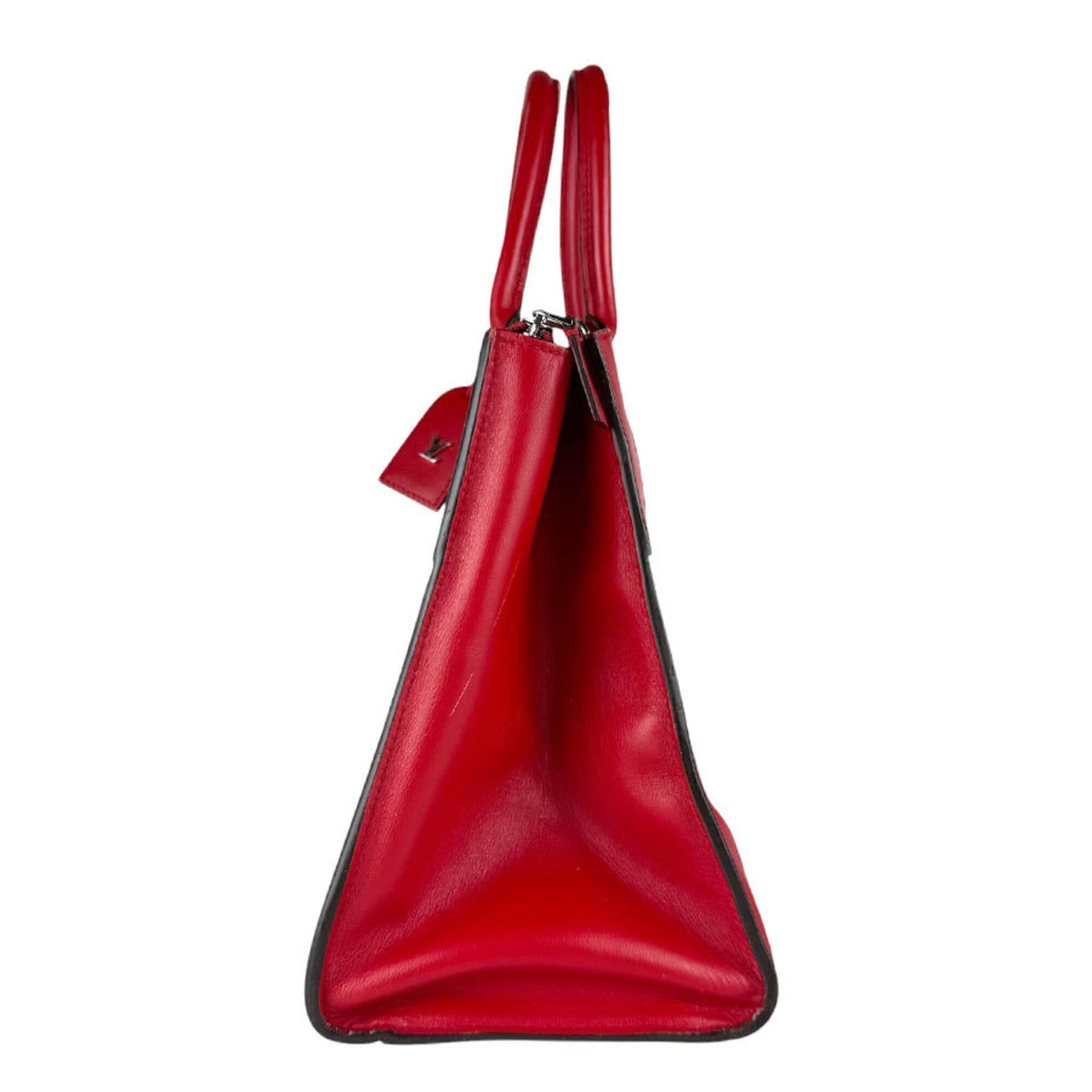Louis Vuitton Louis Vuitton City Steamer MM Leather Handbag/Shoulder Bag, Red/Silver, Women's, M51027 z9099 Size ONE SIZE - 2 Thumbnail