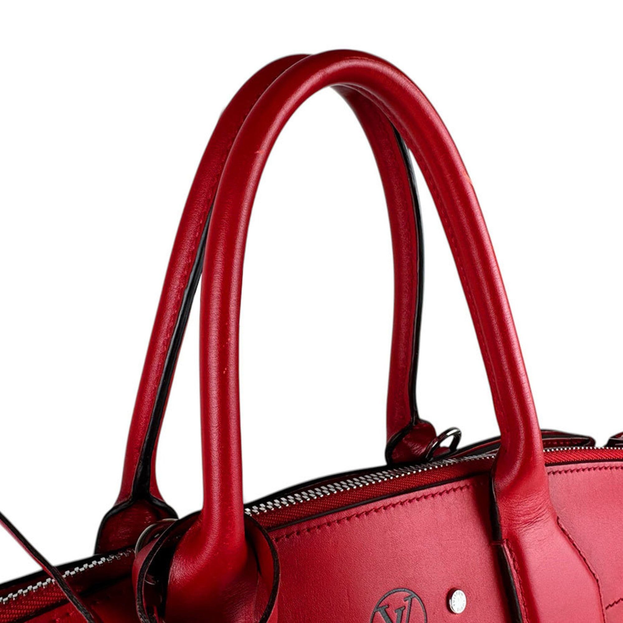 Louis Vuitton Louis Vuitton City Steamer MM Leather Handbag/Shoulder Bag, Red/Silver, Women's, M51027 z9099 Size ONE SIZE - 10 Thumbnail