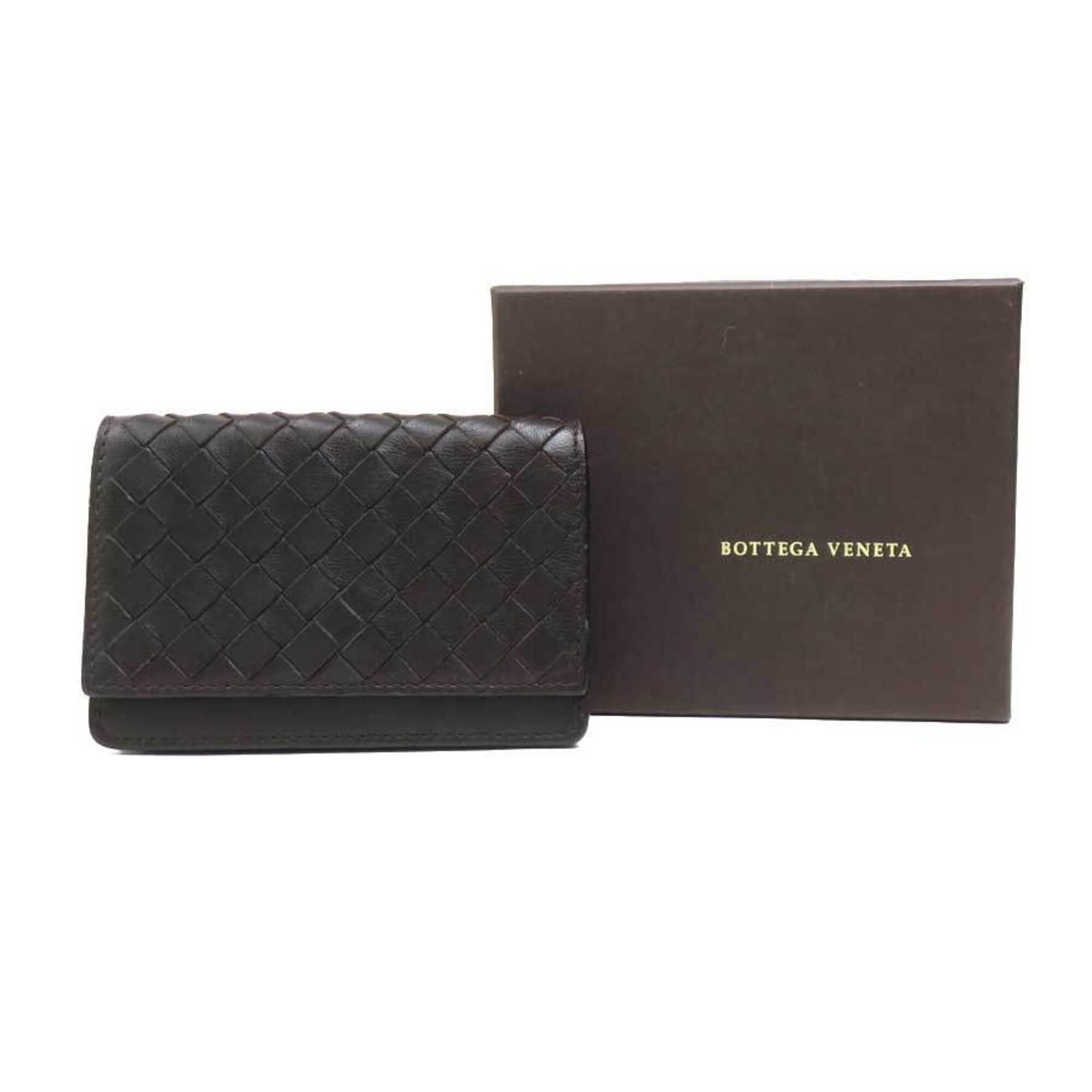 Bottega Veneta Bottega Veneta business card holder/card case, Intrecciato leather, brown, for men and women, 56661a Size ONE SIZE - 17 Thumbnail