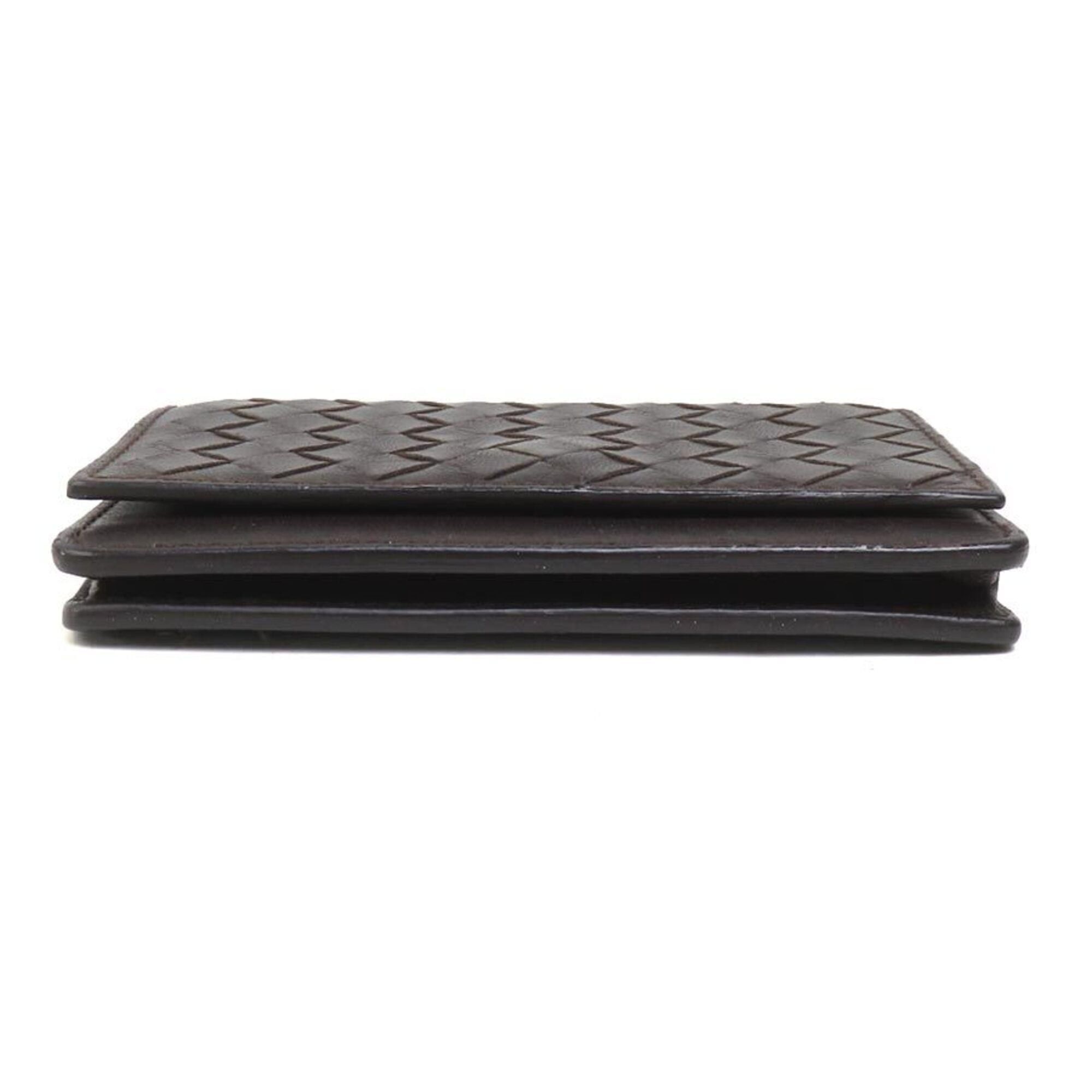 Bottega Veneta Bottega Veneta business card holder/card case, Intrecciato leather, brown, for men and women, 56661a Size ONE SIZE - 5 Thumbnail