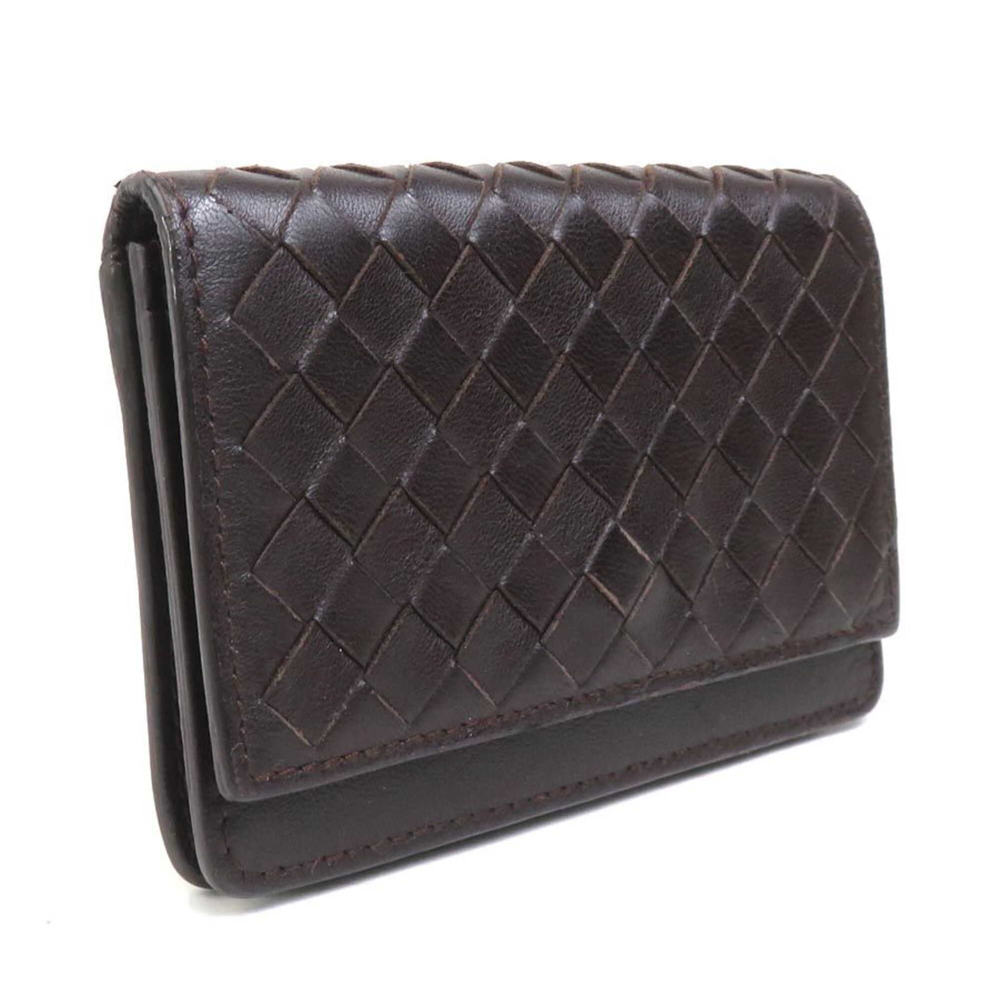 Bottega Veneta Bottega Veneta business card holder/card case, Intrecciato leather, brown, for men and women, 56661a Size ONE SIZE - 2 Thumbnail