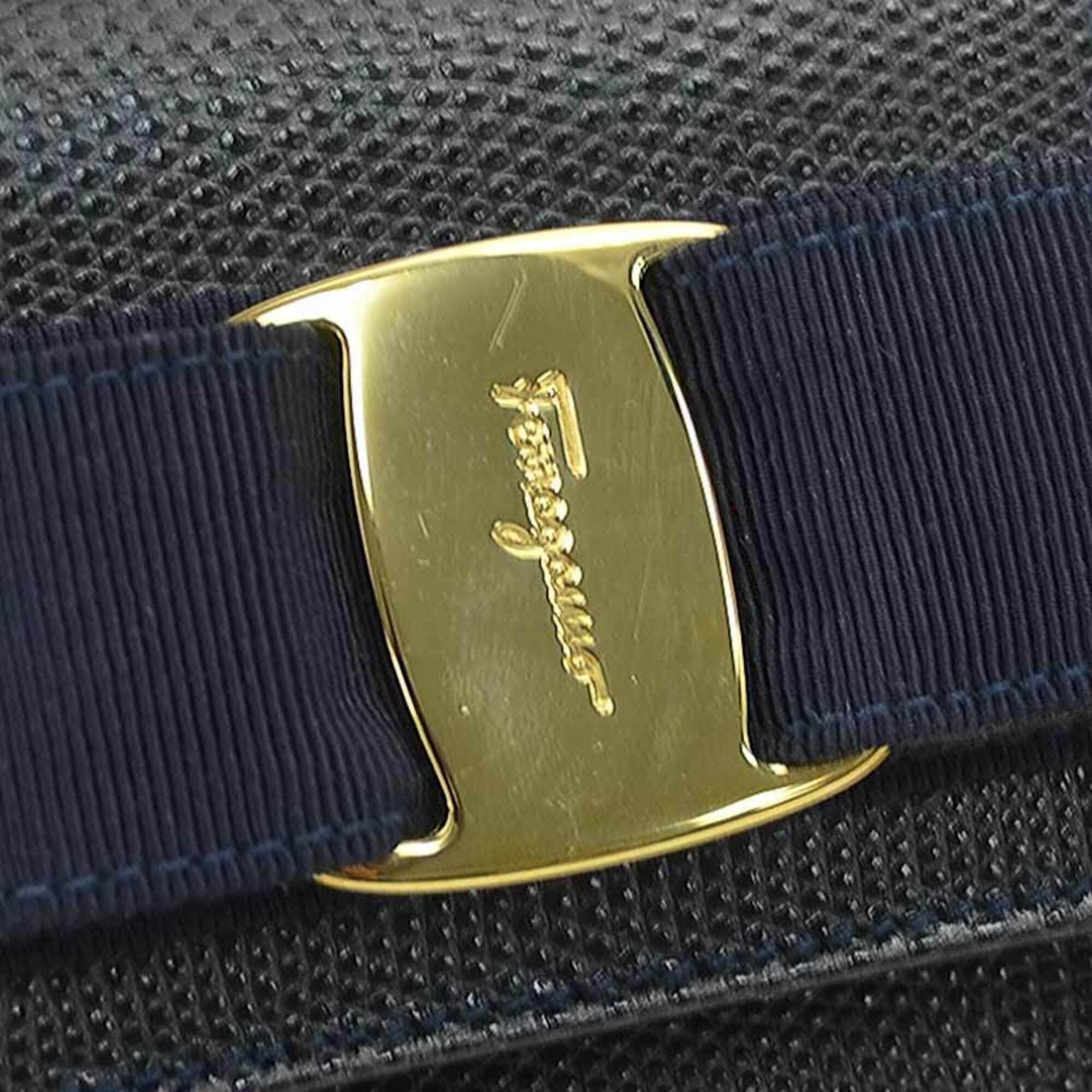 Salvatore Ferragamo shoulder bag, Vara ribbon design, embossed 