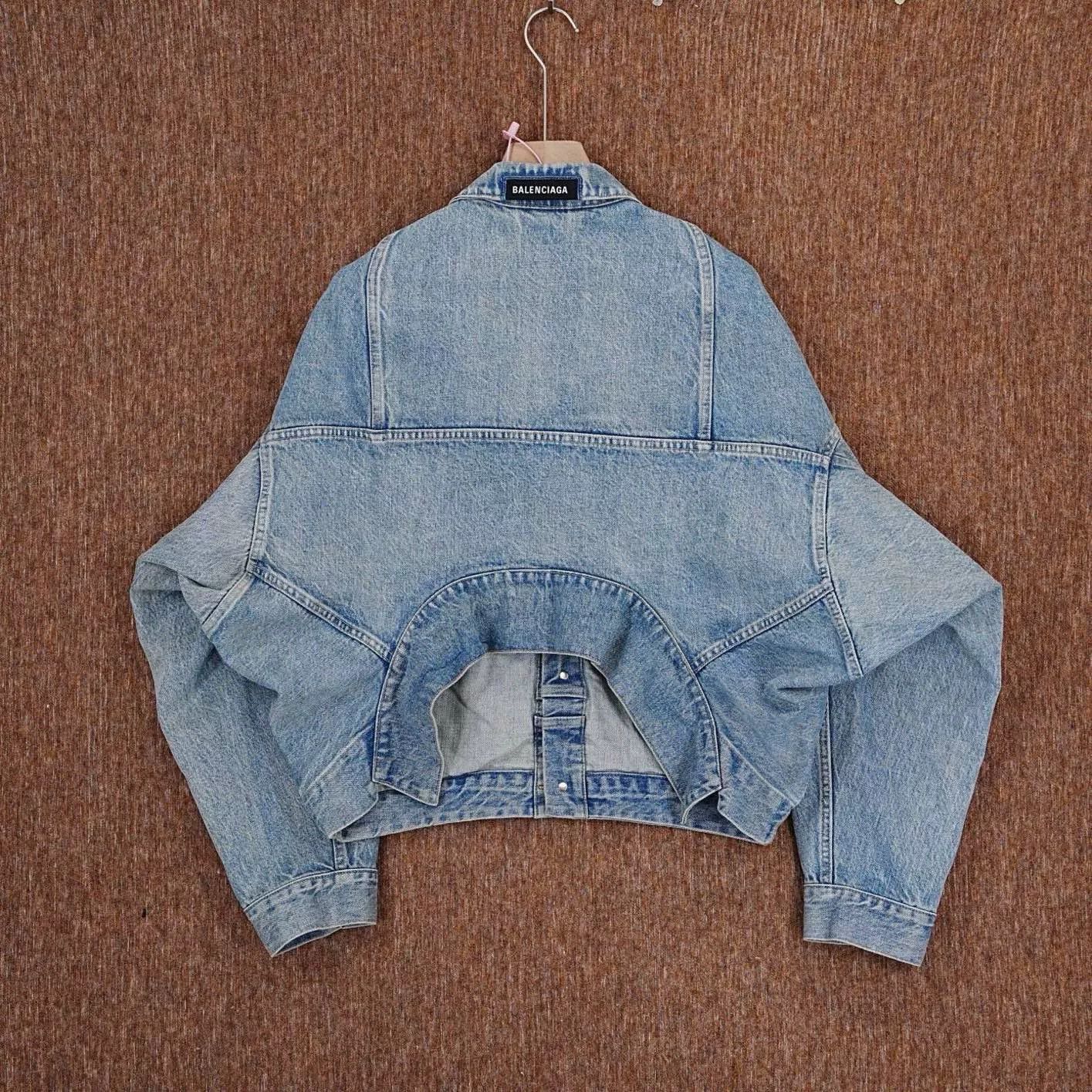Balenciaga BALENCIAGA Upside Down Twill Denim Jacket Size XXS / US 00 / IT 34 - 2 Thumbnail