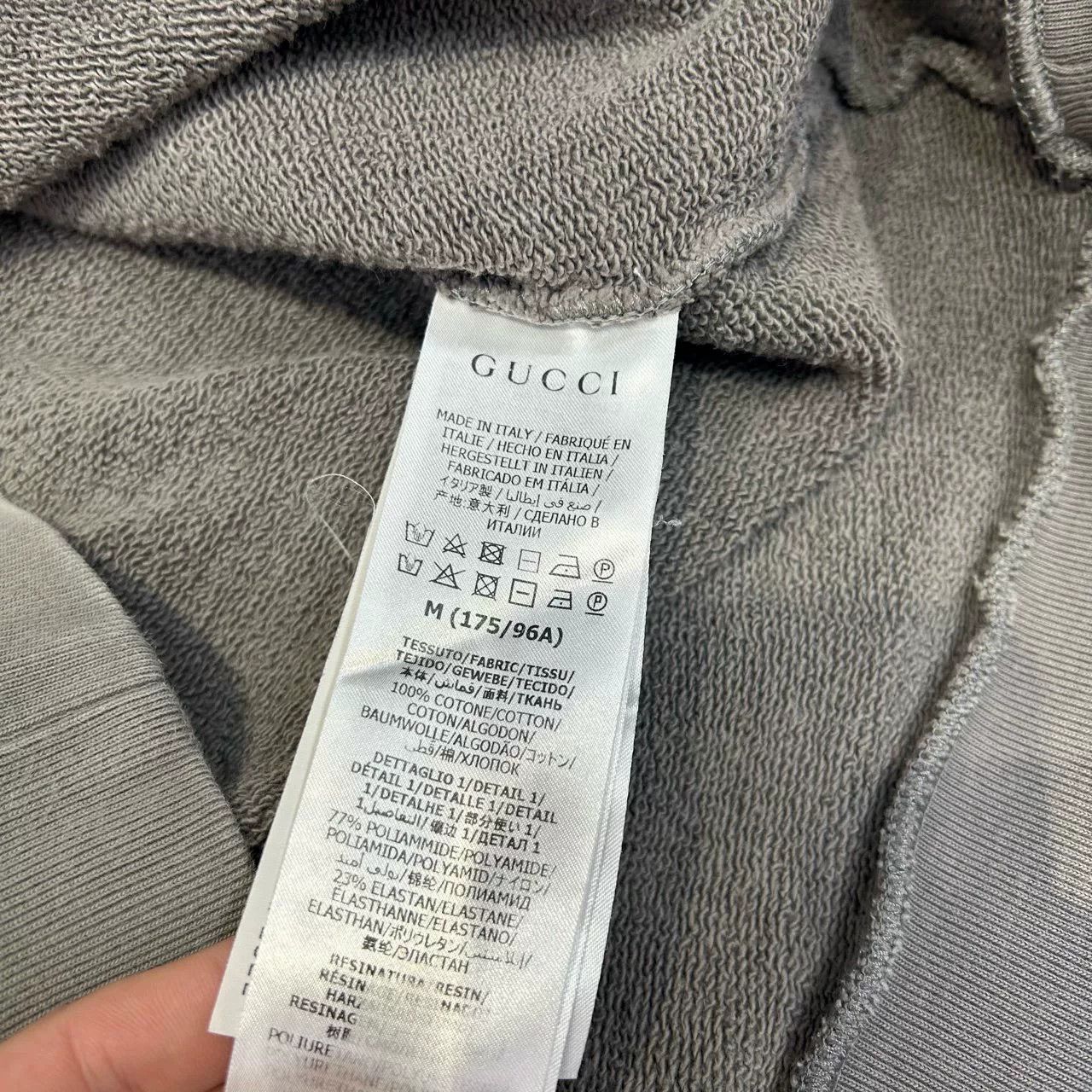 Gucci Gucci Double G Logo Tape Gray Hoodie Size US M / EU 48-50 / 2 - 4 Thumbnail