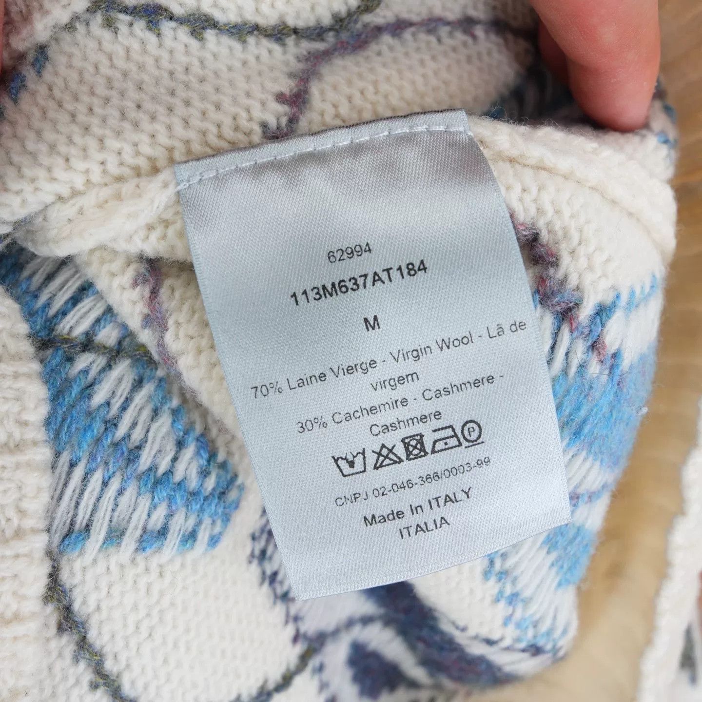 Dior Dior Wool Knit Sweater Quilted Pattern Size M / US 6-8 / IT 42-44 - 5 Thumbnail