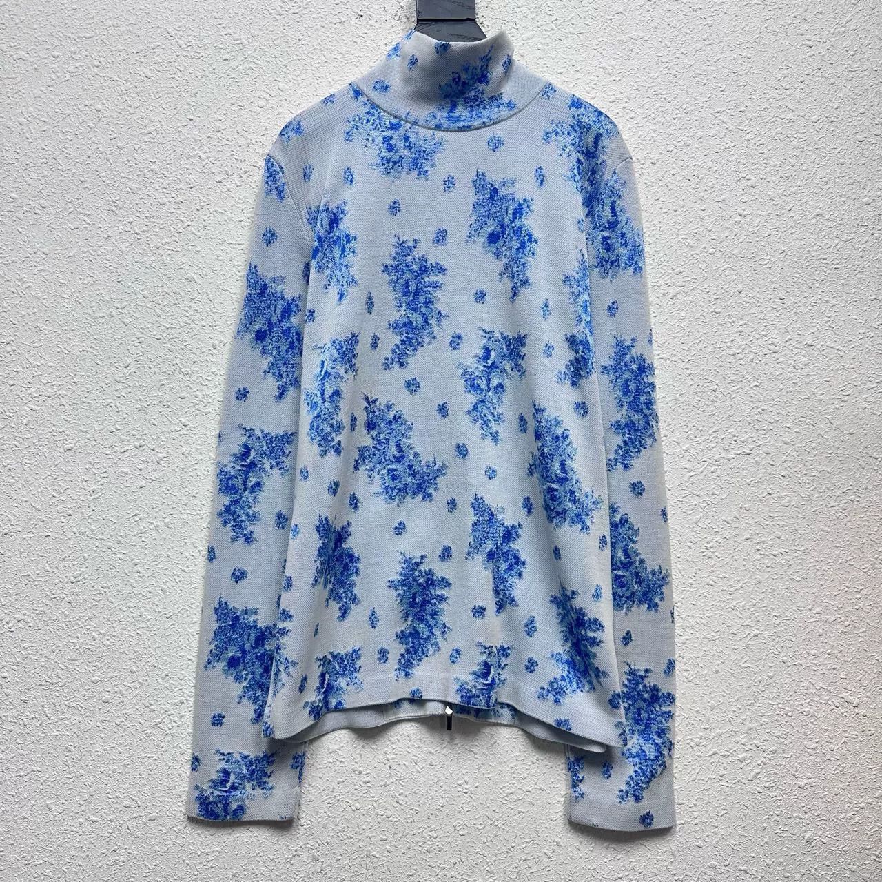 Dior DIOR 22FW Flower Print Turtleneck Knit Size XL / US 12-14 / IT 48-50 - 2 Thumbnail