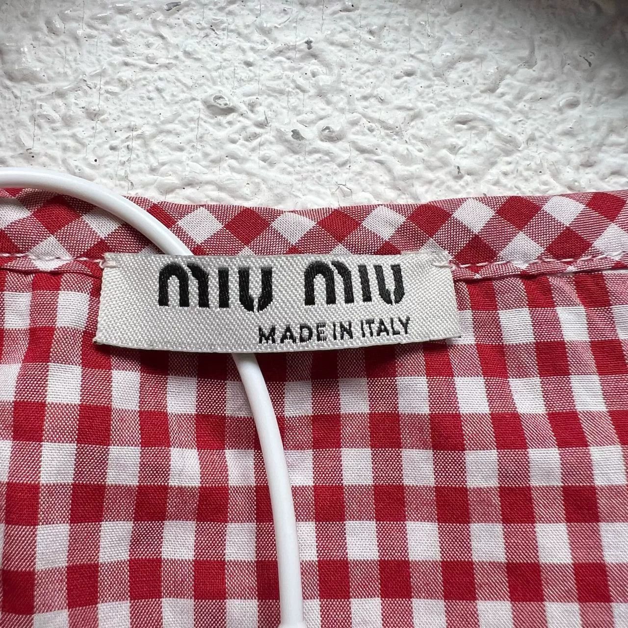 Miu Miu Miu Miu Ruffle Puff Sleeve Check Blouse Size S / US 4 / IT 40 - 3 Thumbnail