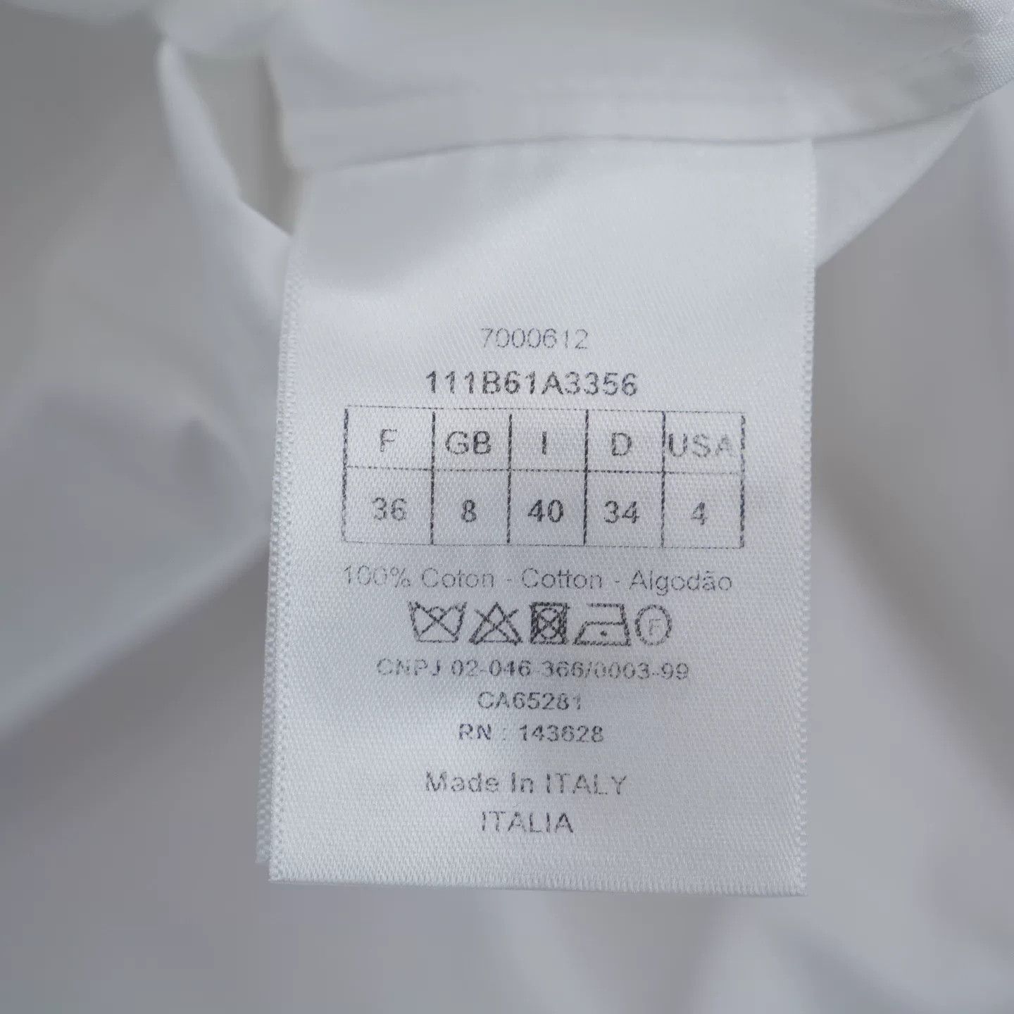 Dior DIOR White Bee Embroidery Short-Sleeve Shirt Size XS / US 0-2 / IT 36-38 - 5 Thumbnail