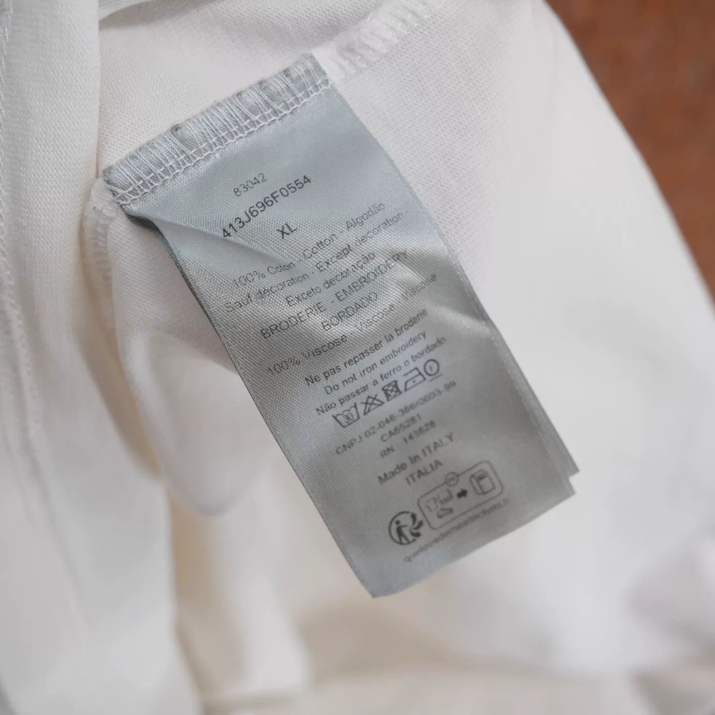Dior DIOR 1947 Embroidered White Crewneck T-shirt Size US XL / EU 56 / 4 - 4 Thumbnail