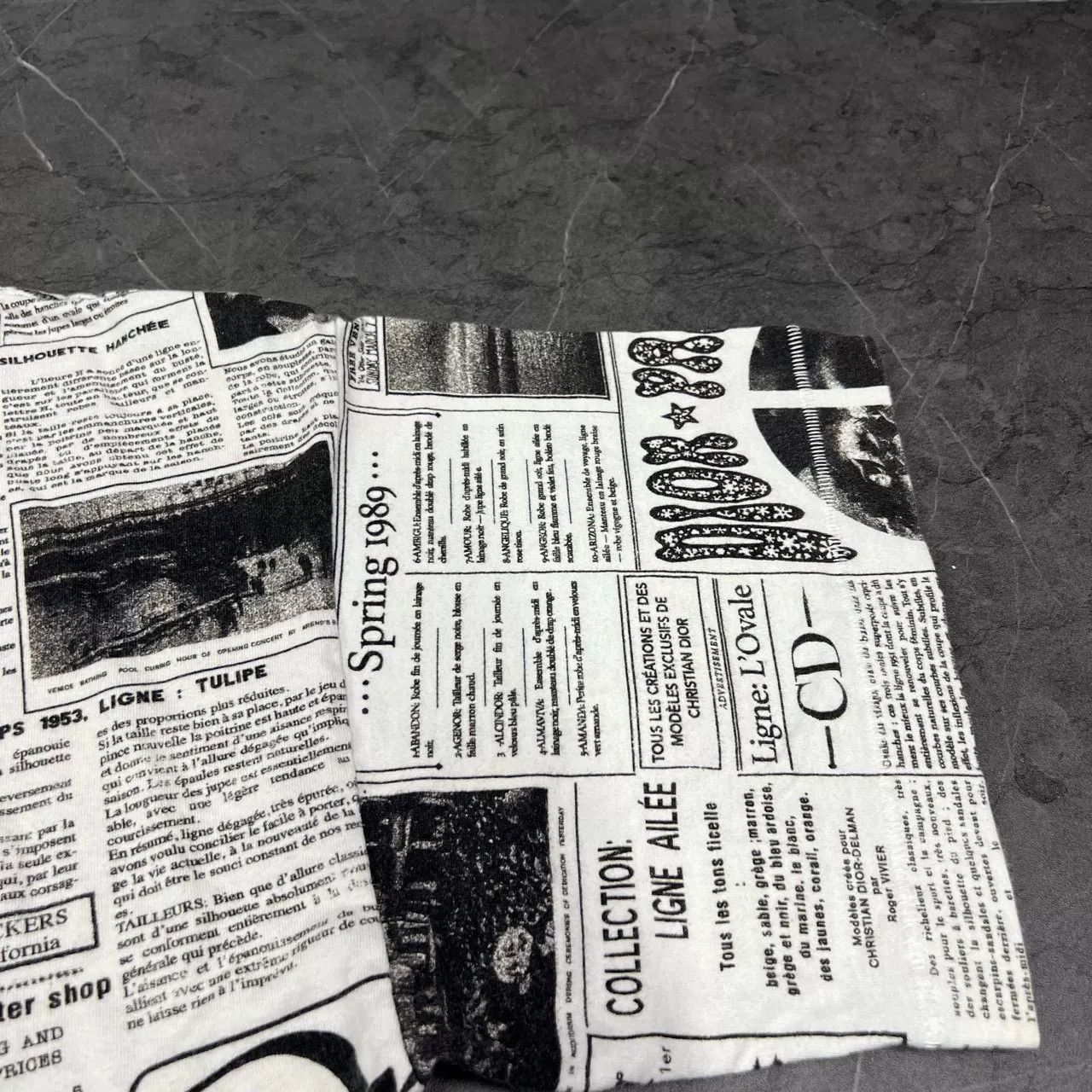 Dior DIOR 23FW ERL Collaboration Anti-War Newspaper Tee Size US XXL / EU 58 / 5 - 6 Thumbnail