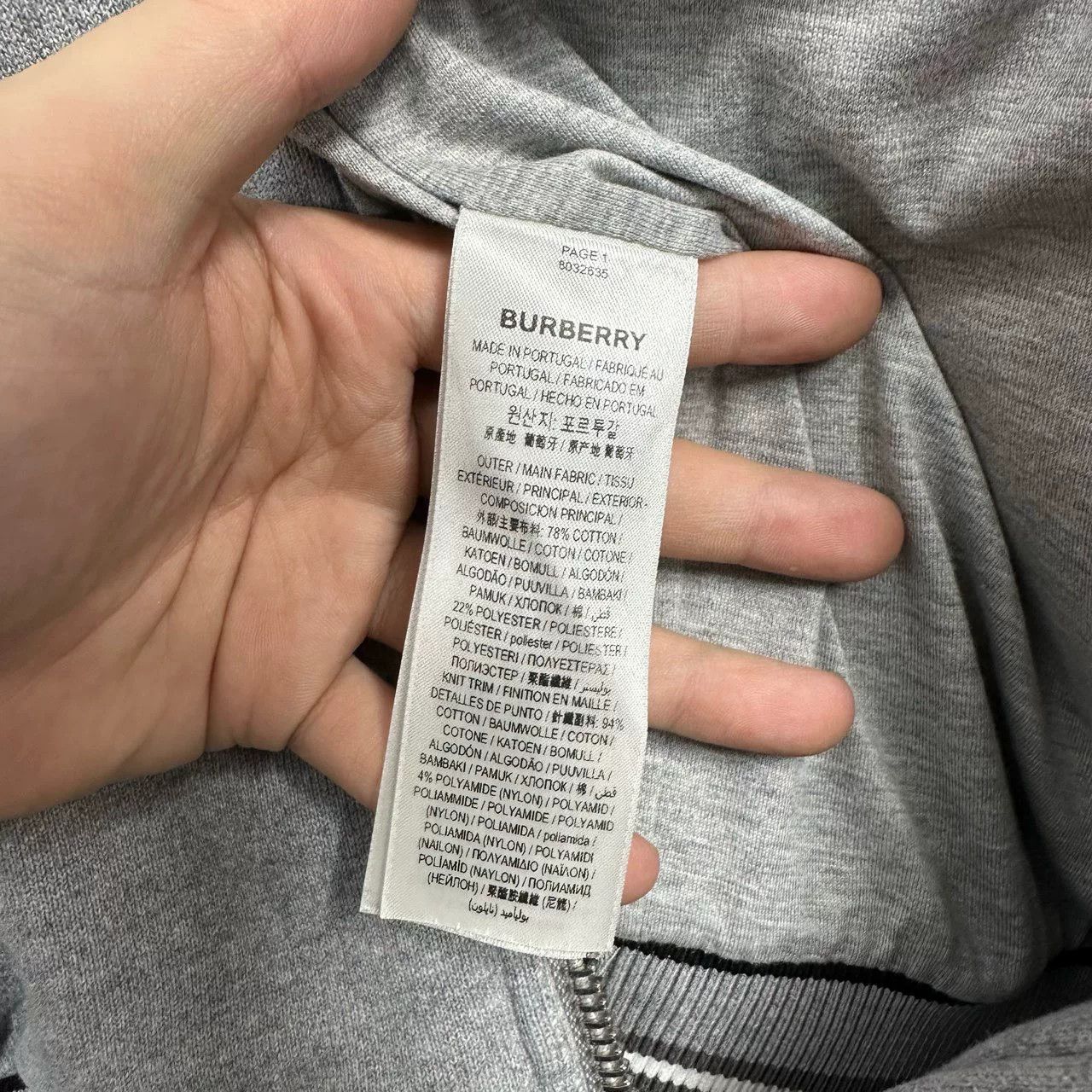Burberry Burberry Gray Back Slogan Logo Baseball Jacket Size US XXL / EU 58 / 5 - 4 Thumbnail