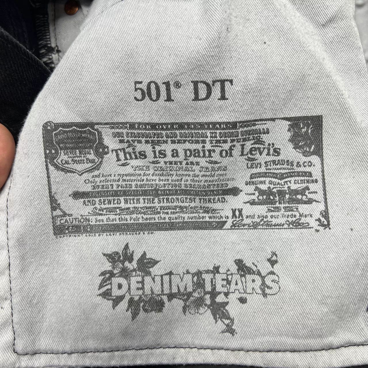 DENIM TEARS Denim Tears Mid-Rise Floral Print Jeans Size 38" / US 16 / IT 52 - 5 Thumbnail