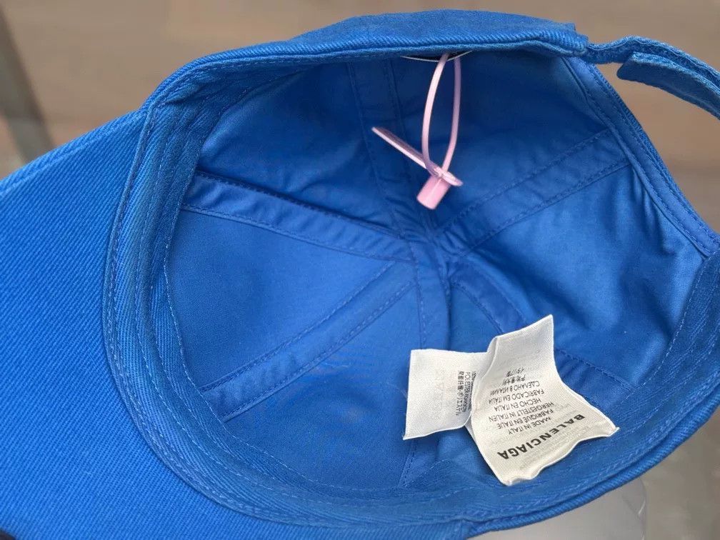 Balenciaga Balenciaga Blue Double B Embroidery Baseball Cap Size ONE SIZE - 3 Thumbnail