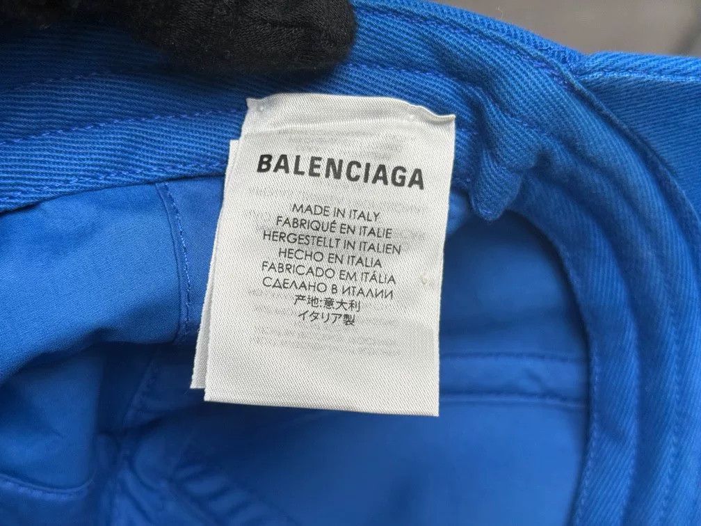 Balenciaga Balenciaga Blue Double B Embroidery Baseball Cap Size ONE SIZE - 4 Thumbnail