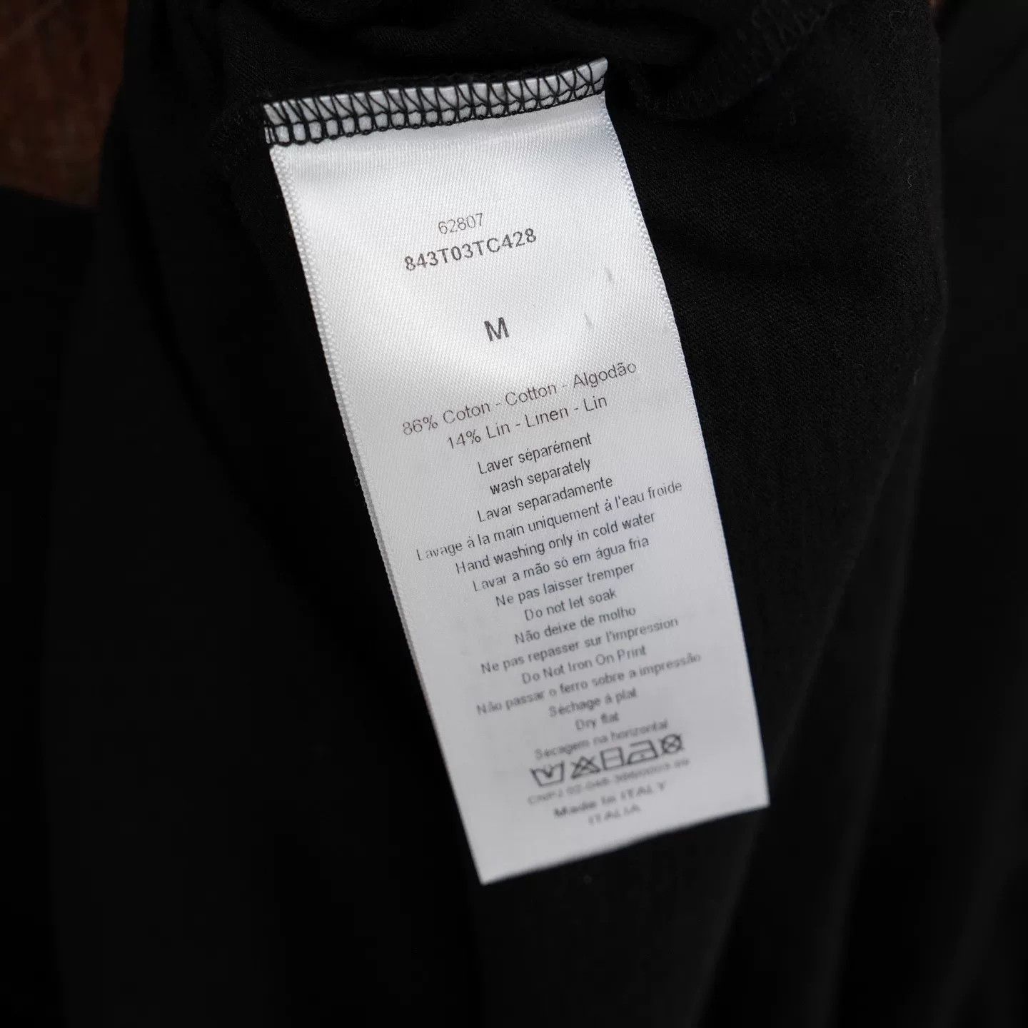 Dior Dior Logo Print Crew Neck T-Shirt Size M / US 6-8 / IT 42-44 - 4 Thumbnail